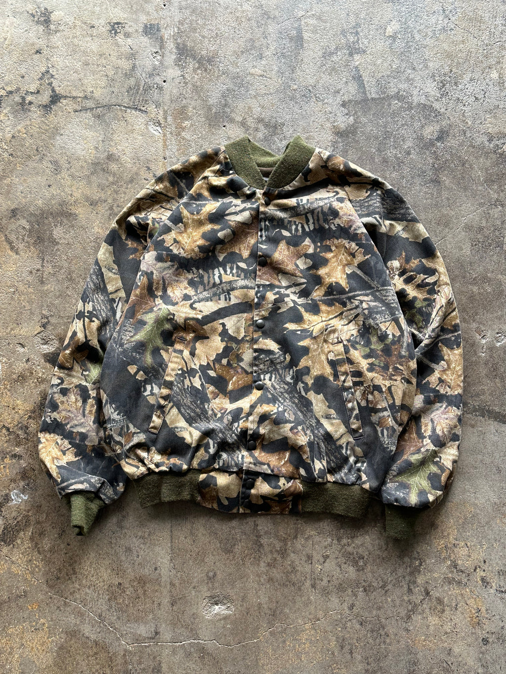 L - Vintage Jerzees Outdoors Camo Bomber Jacket – Made in USA