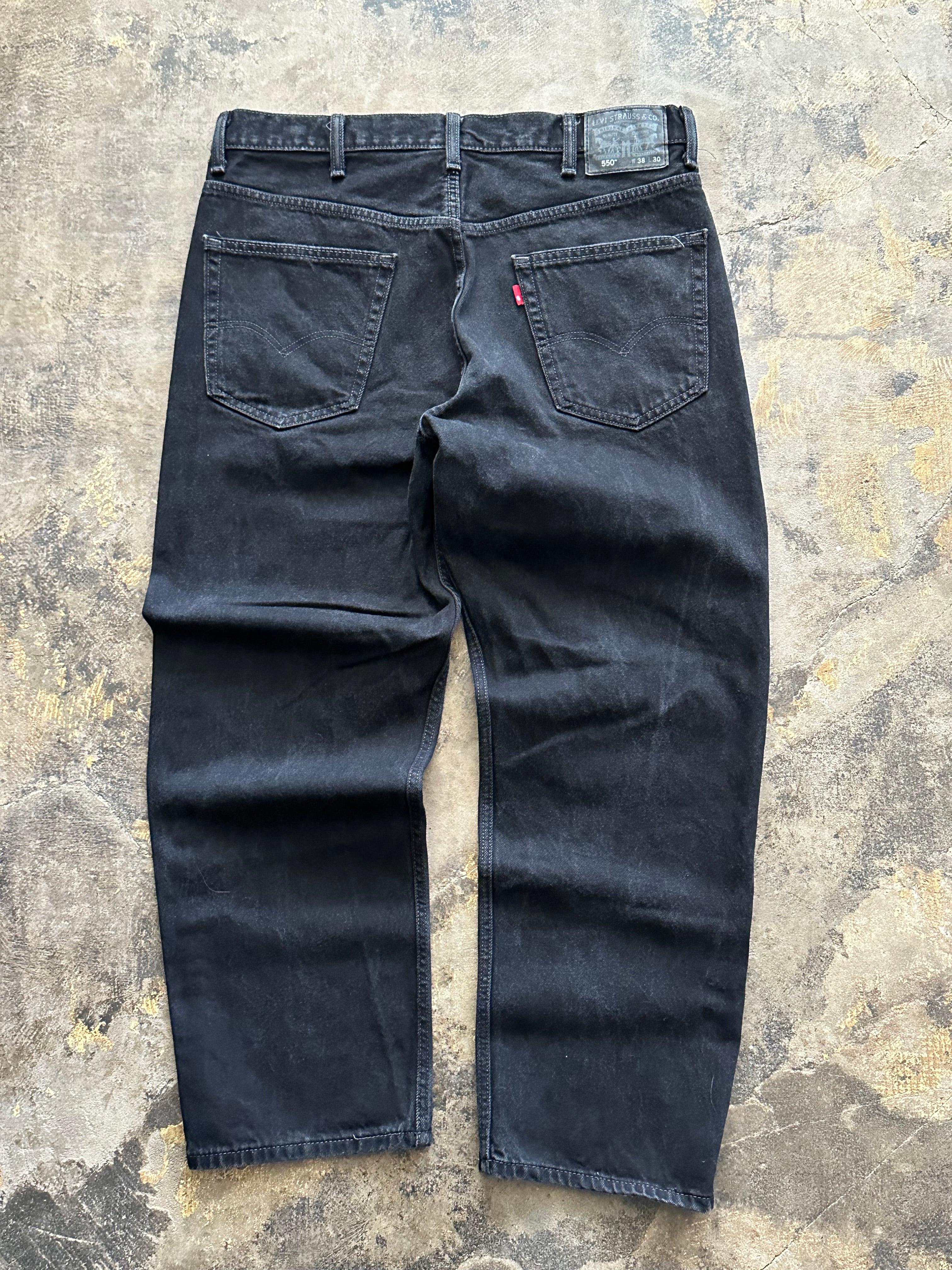 38x30 - Levi’s 550 Black Relaxed Fit Jeans