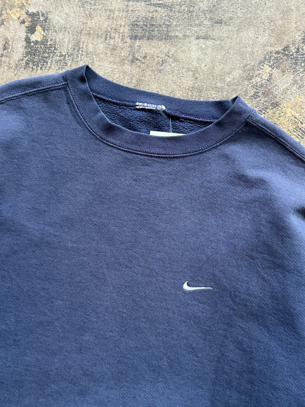 XL - Vintage Nike Mini Swoosh Crewneck Sweatshirt – Navy