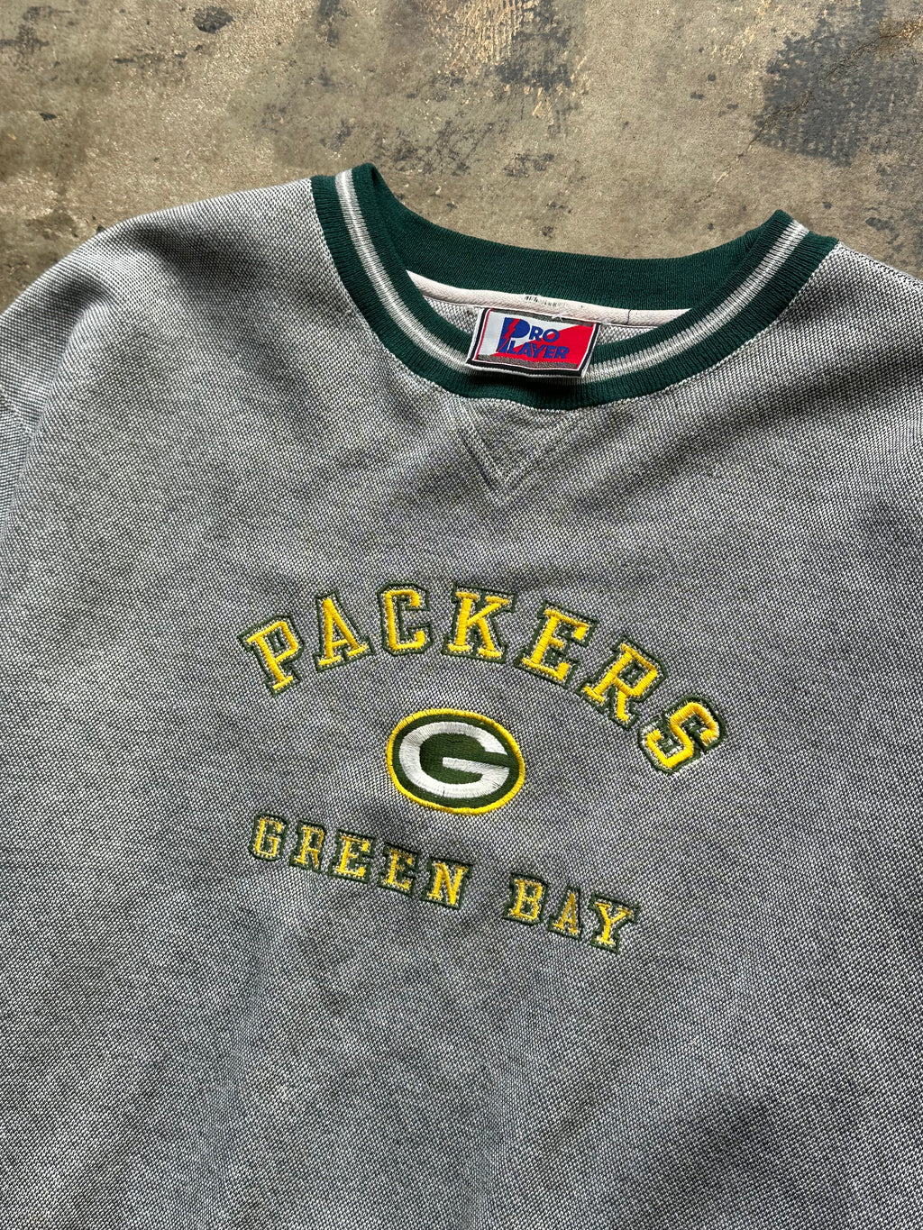 XXL - Vintage Green Bay Packers Crewneck – Pro Player / Embroidered