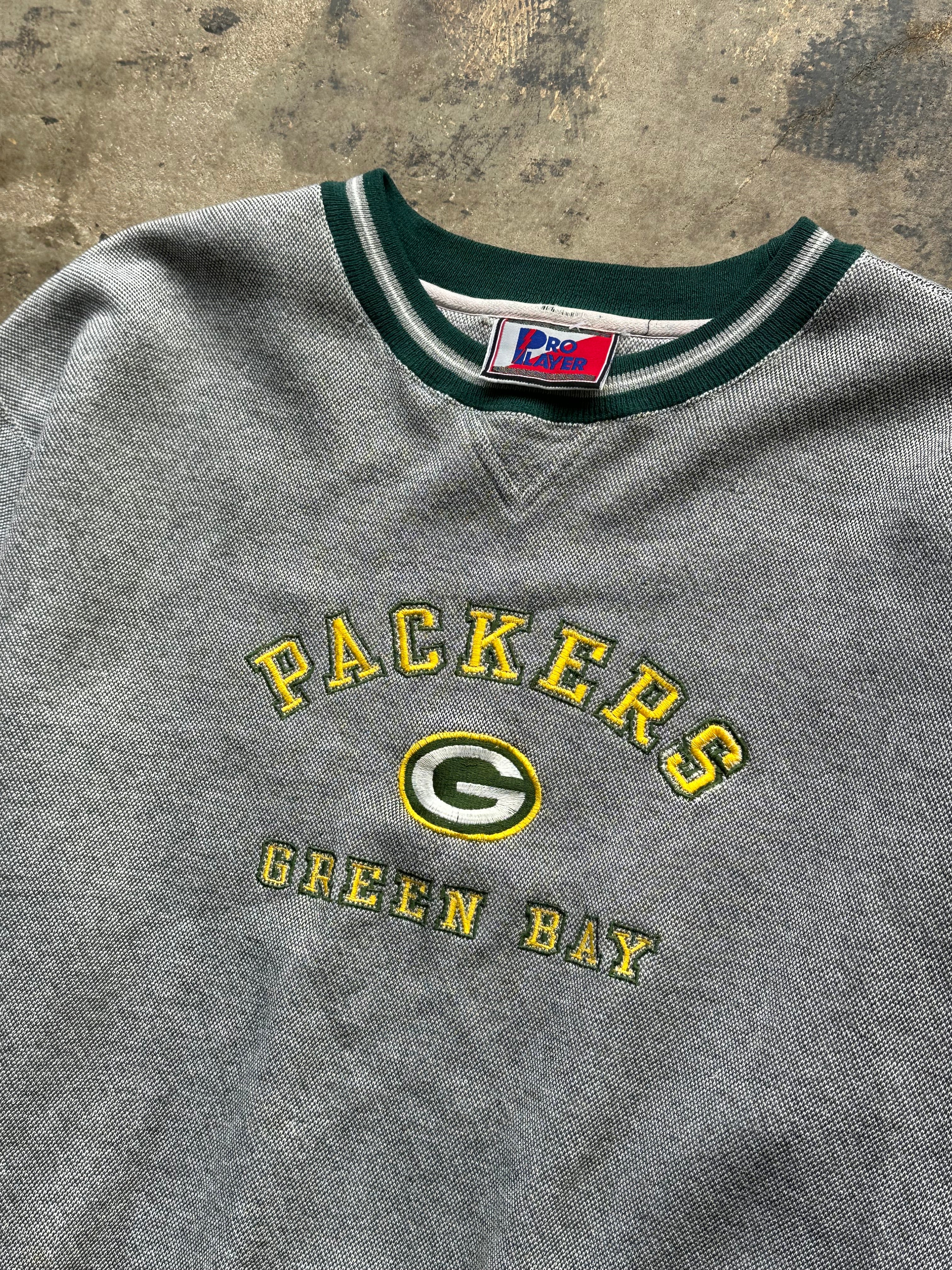 XXL - Vintage Green Bay Packers Crewneck – Pro Player / Embroidered