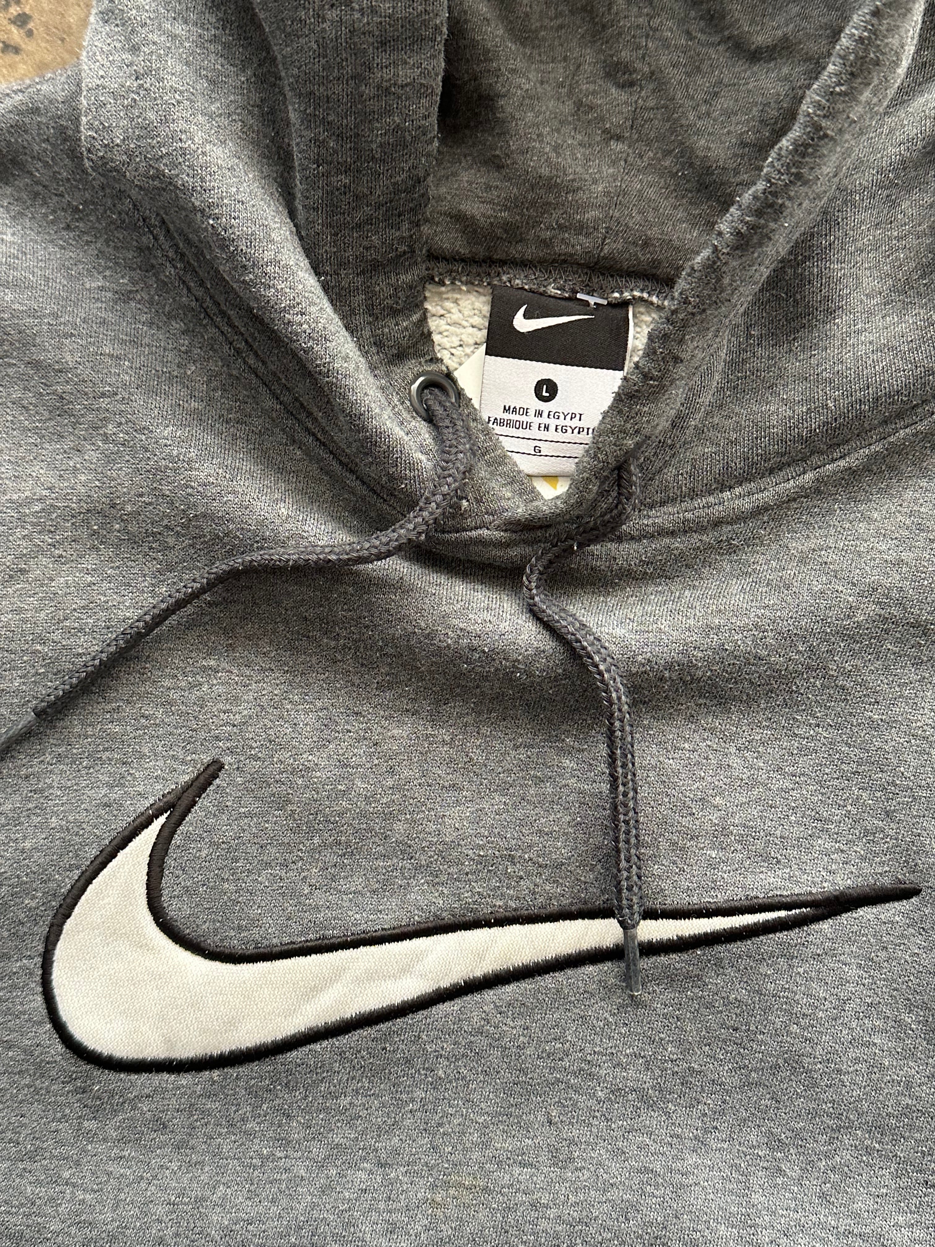 L - Vintage Nike EmbroideredSwoosh Hoodie