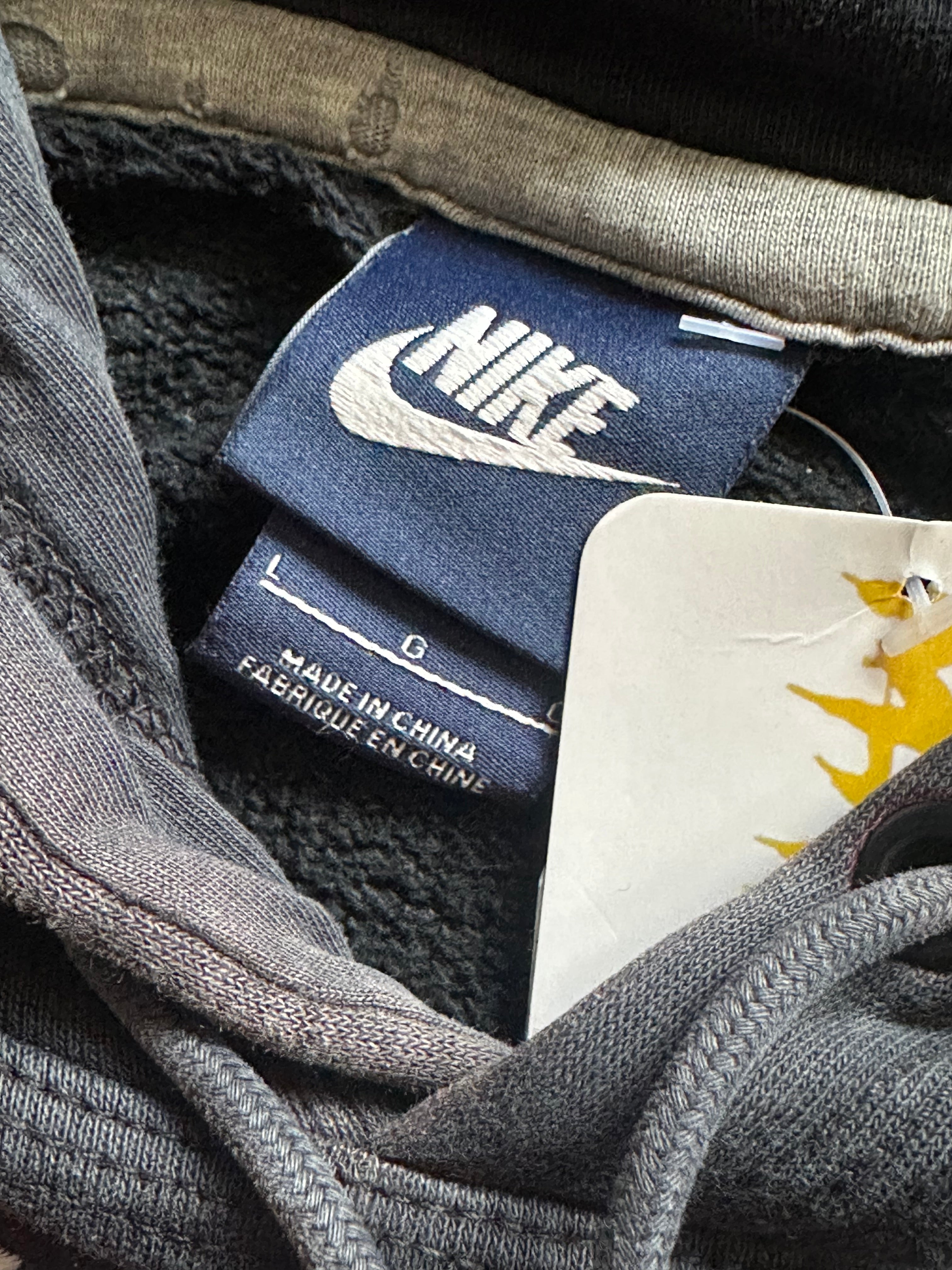 L - Nike Black Pullover Hoodie – Red Spell-Out Logo