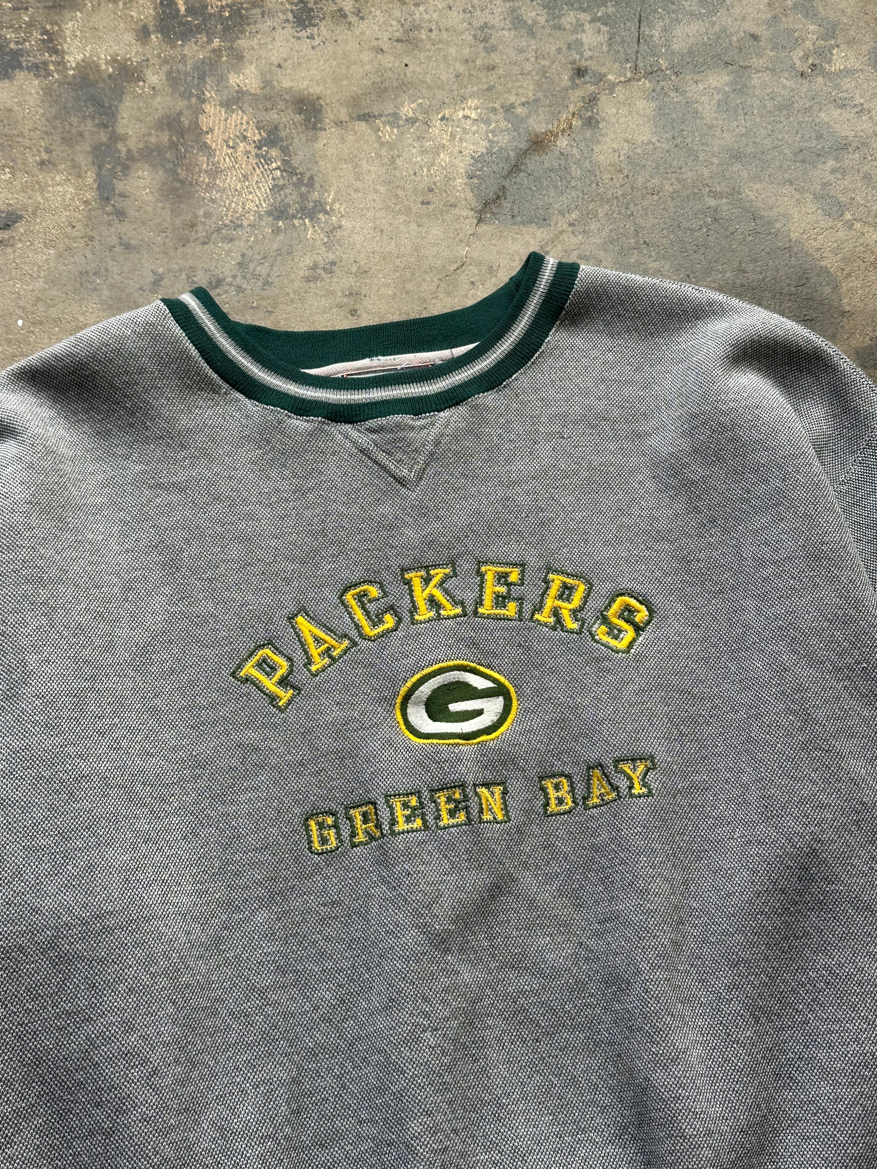 XXL - Vintage Green Bay Packers Crewneck – Pro Player / Embroidered