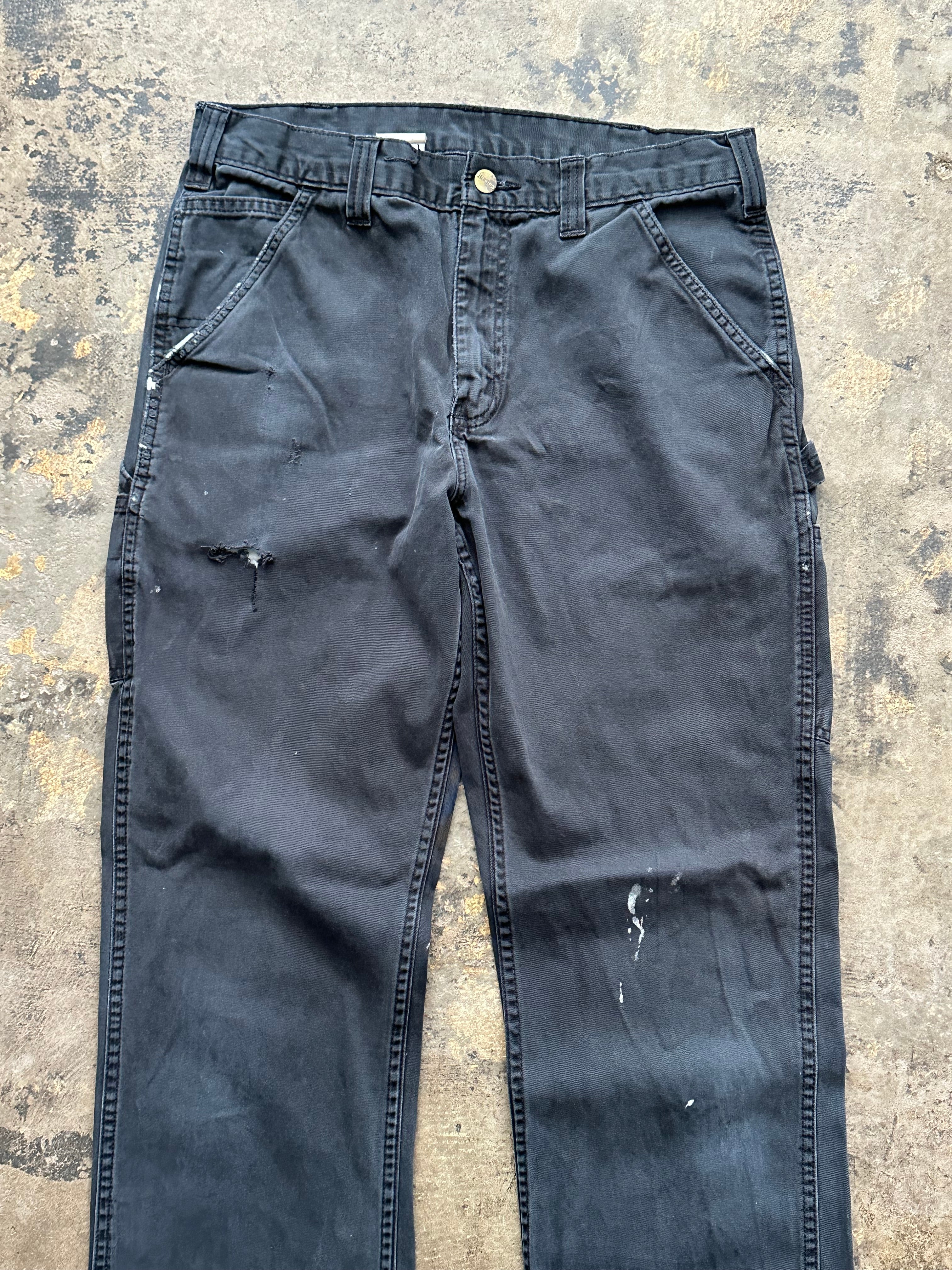 32x34 - Carhartt Black Carpenter Work Pants