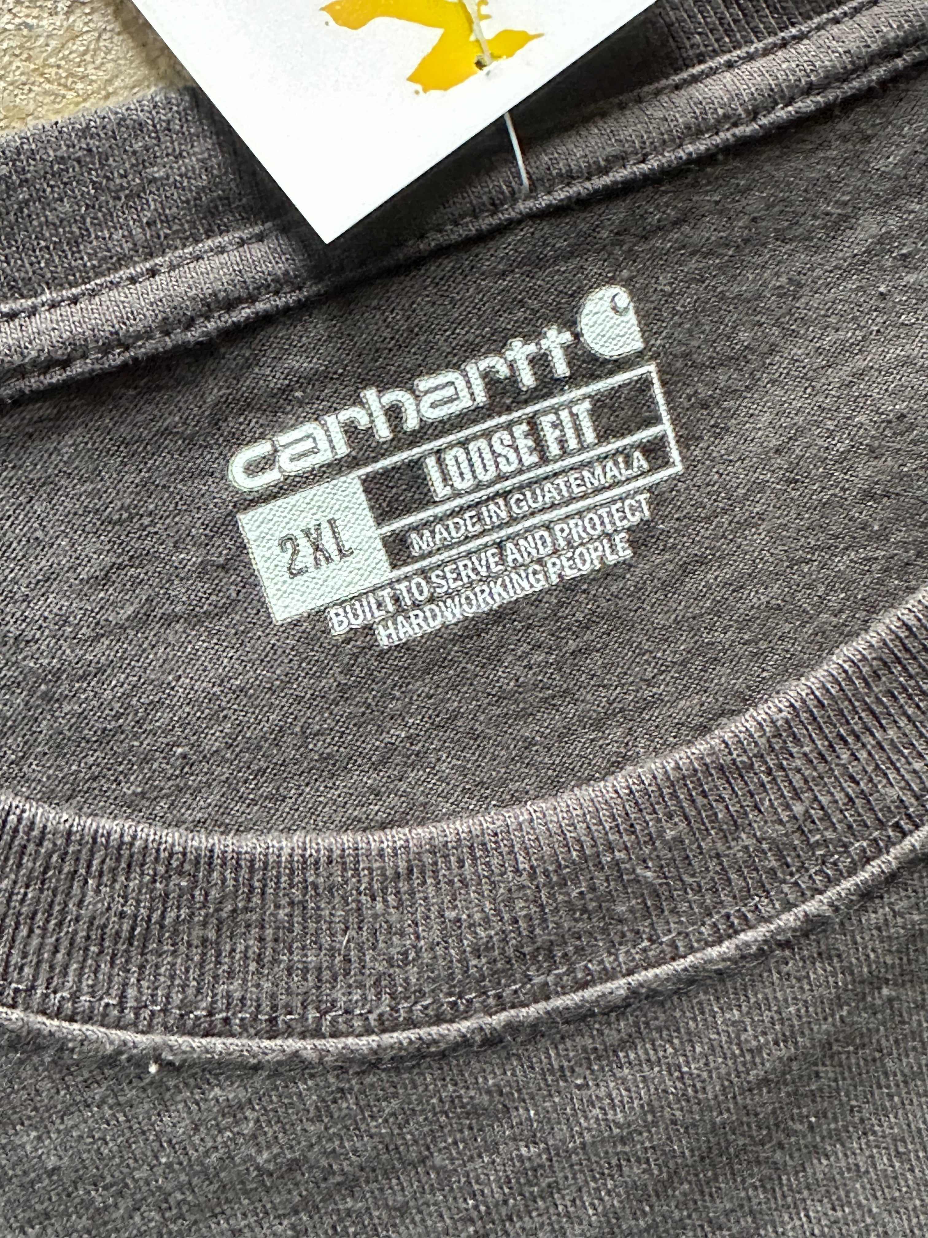 XXL - Carhartt Loose Fit Long Sleeve Pocket Tee – Washed Black