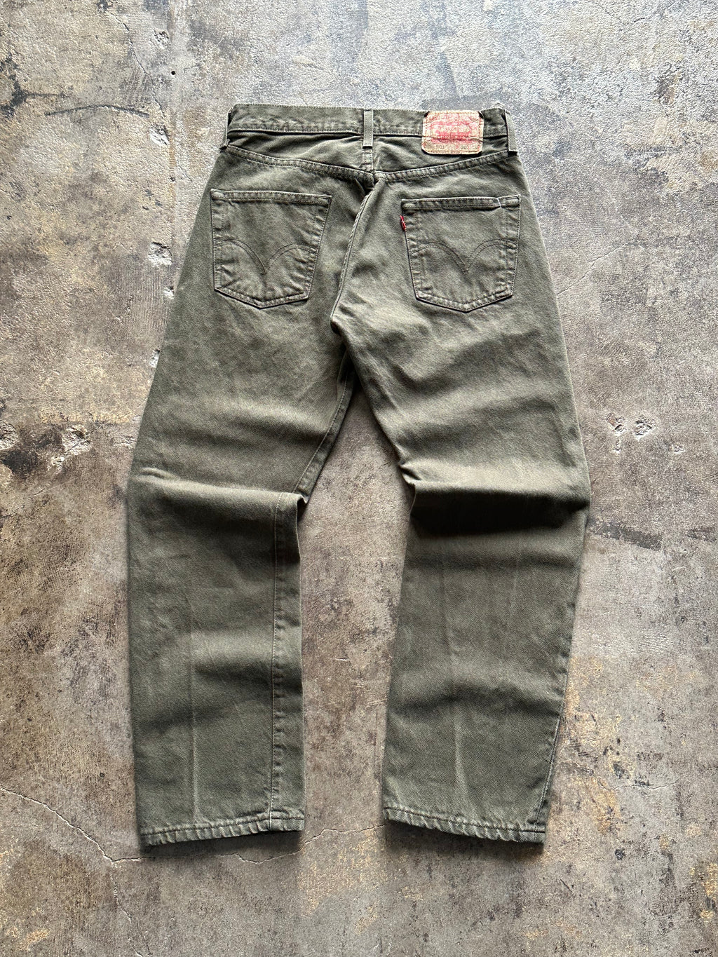 30x29 - Vintage Levi’s 501 Olive Green Denim Jeans