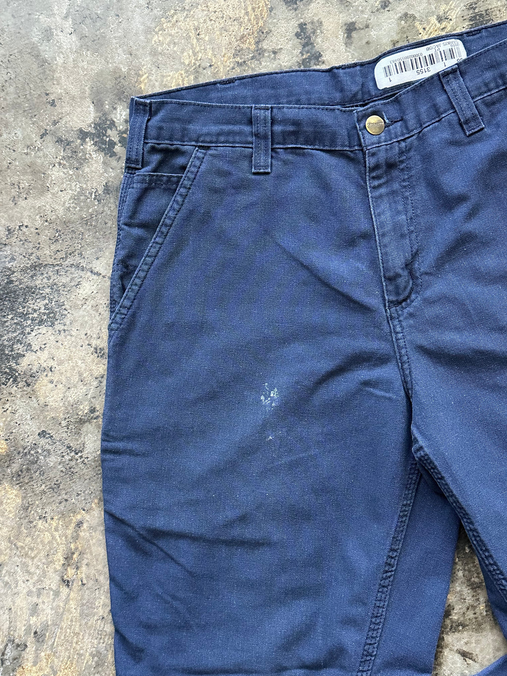 32x32 - Carhartt Navy Blue Dungaree Work Pants