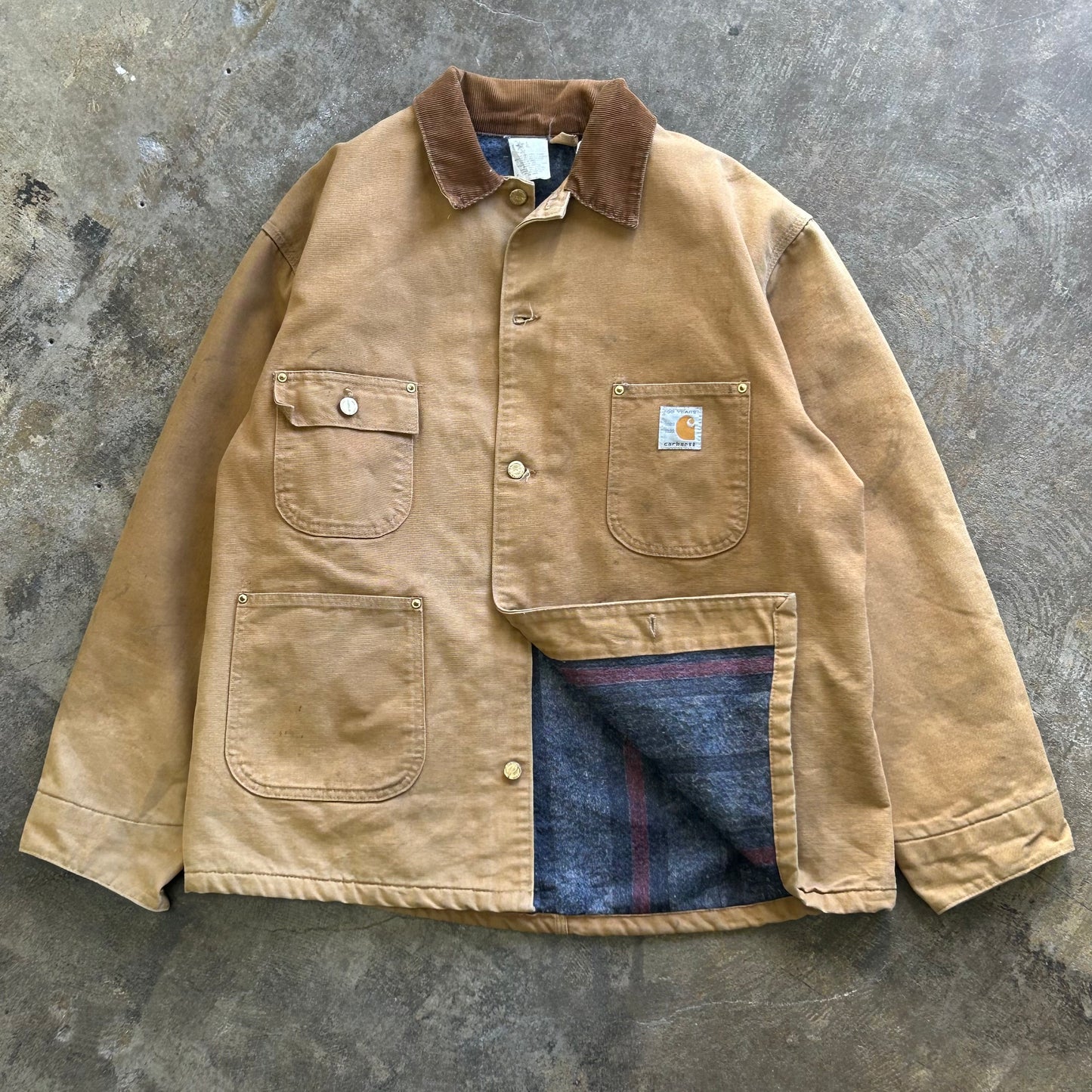 L - Carhartt Flannel Lined Chore Coat