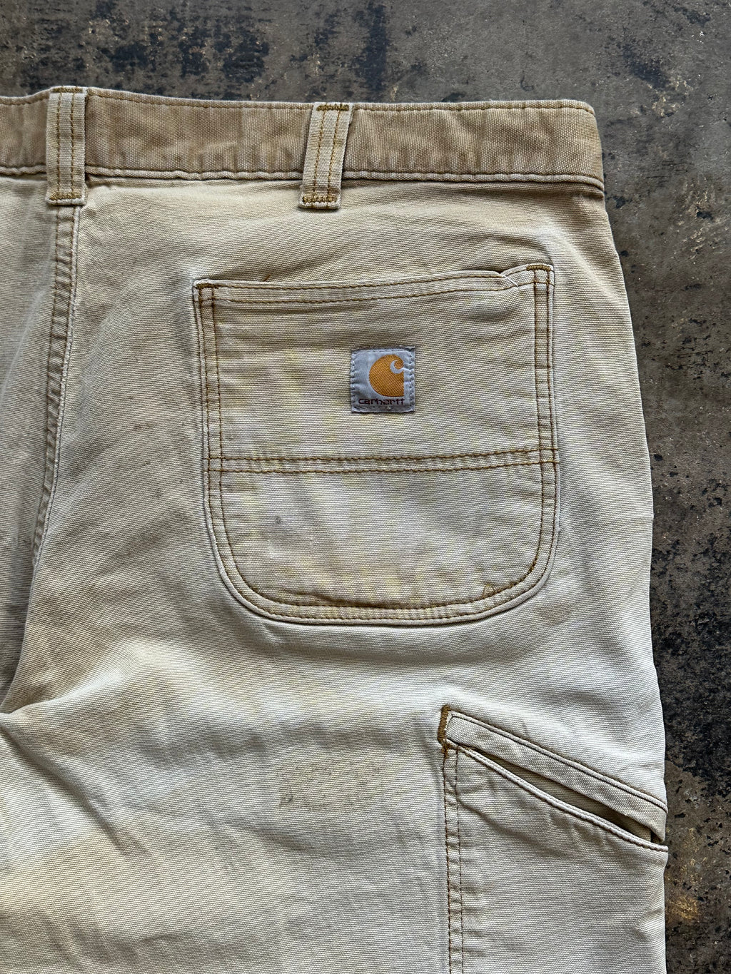 36x32- Carhartt Tan Double knee Work Pants