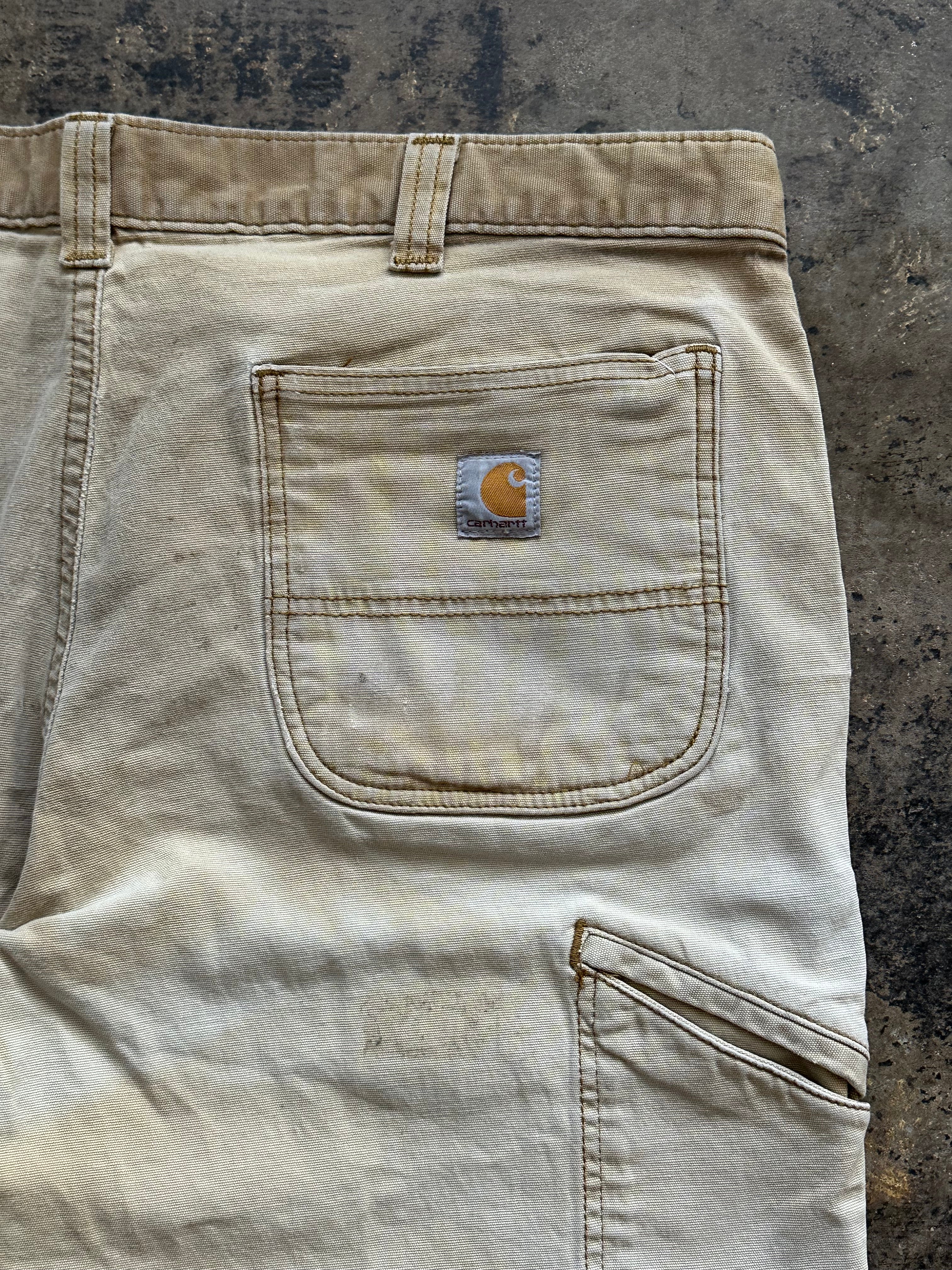 36x32- Carhartt Tan Double knee Work Pants