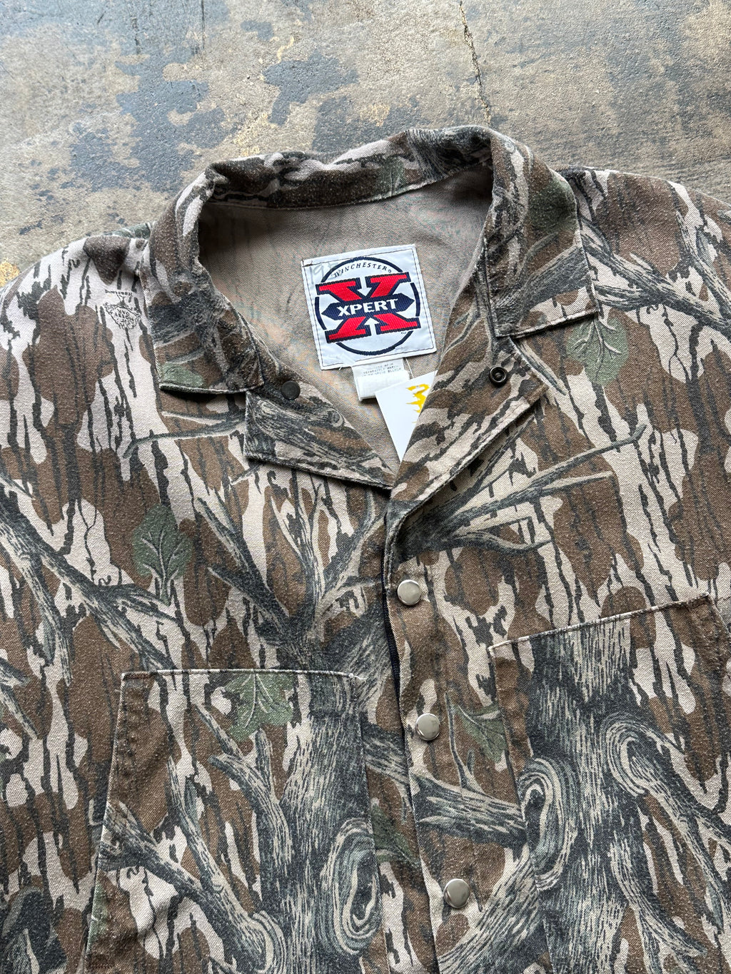 XL - Vintage Xpert Manchester Camo Jacket – Distressed Crop