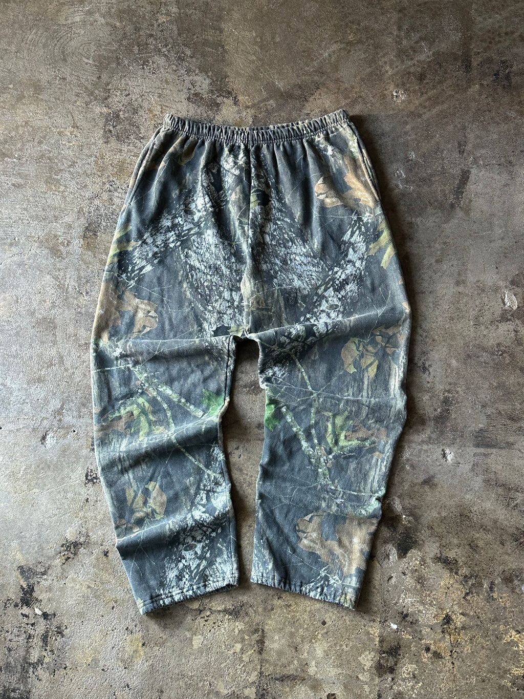 3XL- Vintage Camo Jerzees Elastic Waist Pants