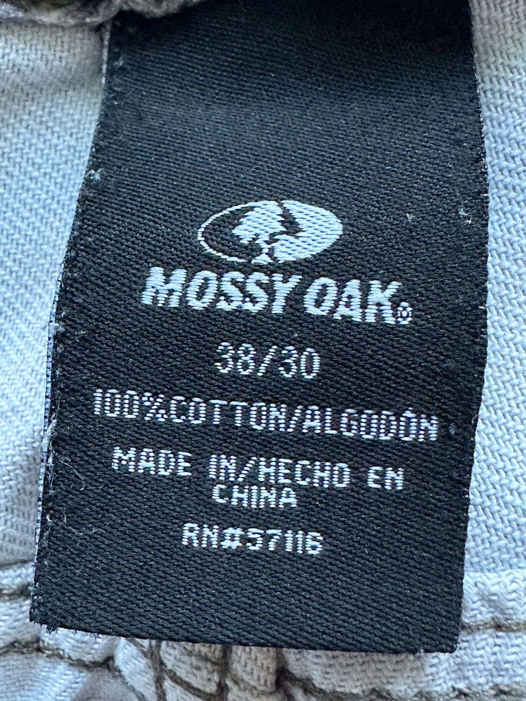 38x30 - Mossy Oak Camo Work Pants