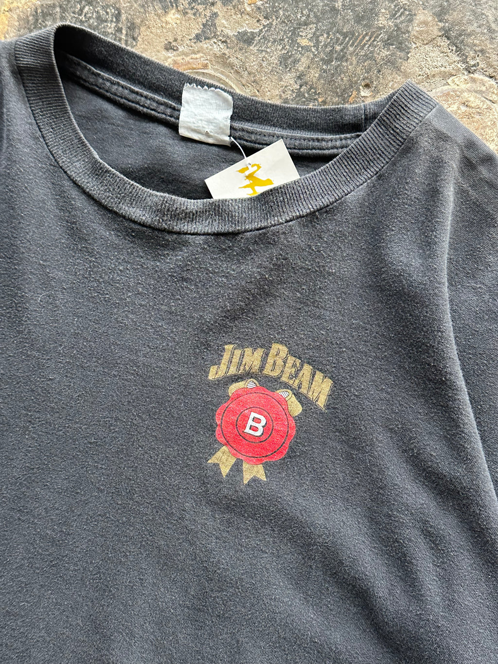 XL - Vintage Jim Beam Logo T-Shirt – Faded Black