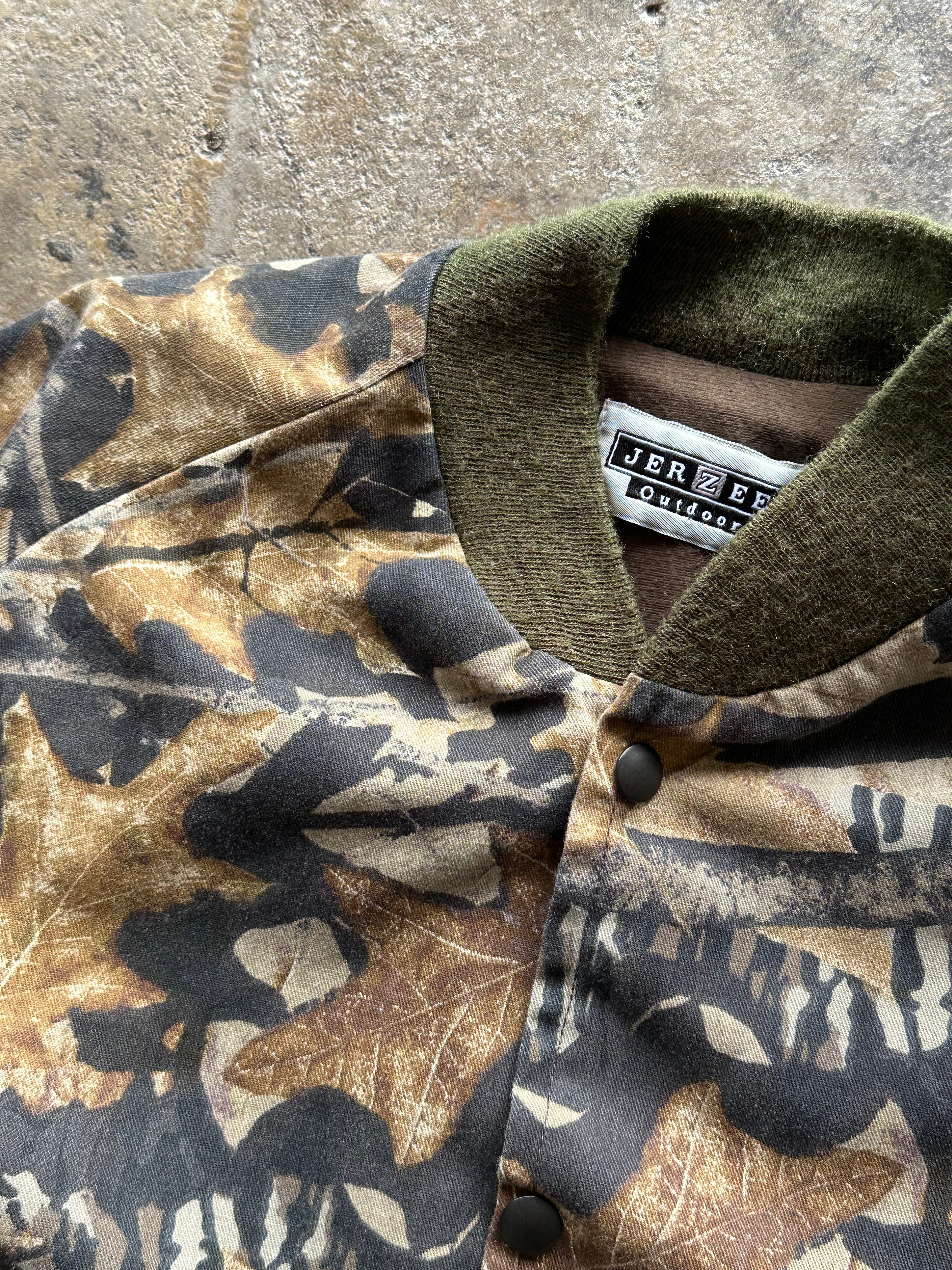 L - Vintage Jerzees Outdoors Camo Bomber Jacket – Made in USA