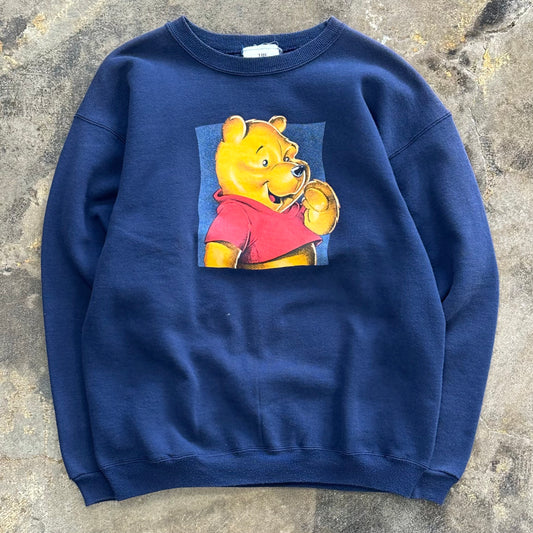 M/L - Pooh Navy Blue Crewneck