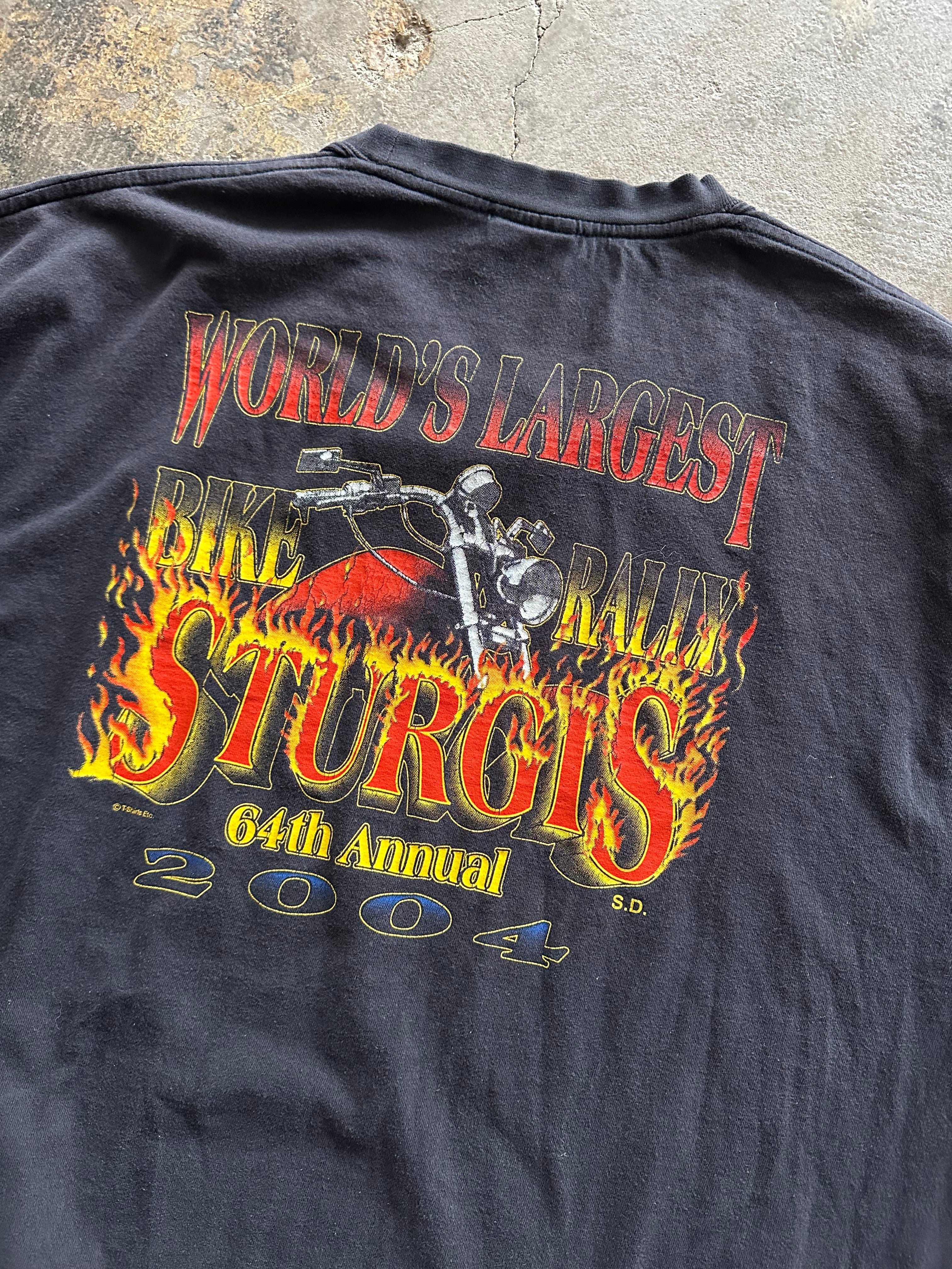XXL - Sturgis Bike Rally 2004 Graphic T-Shirt – Black