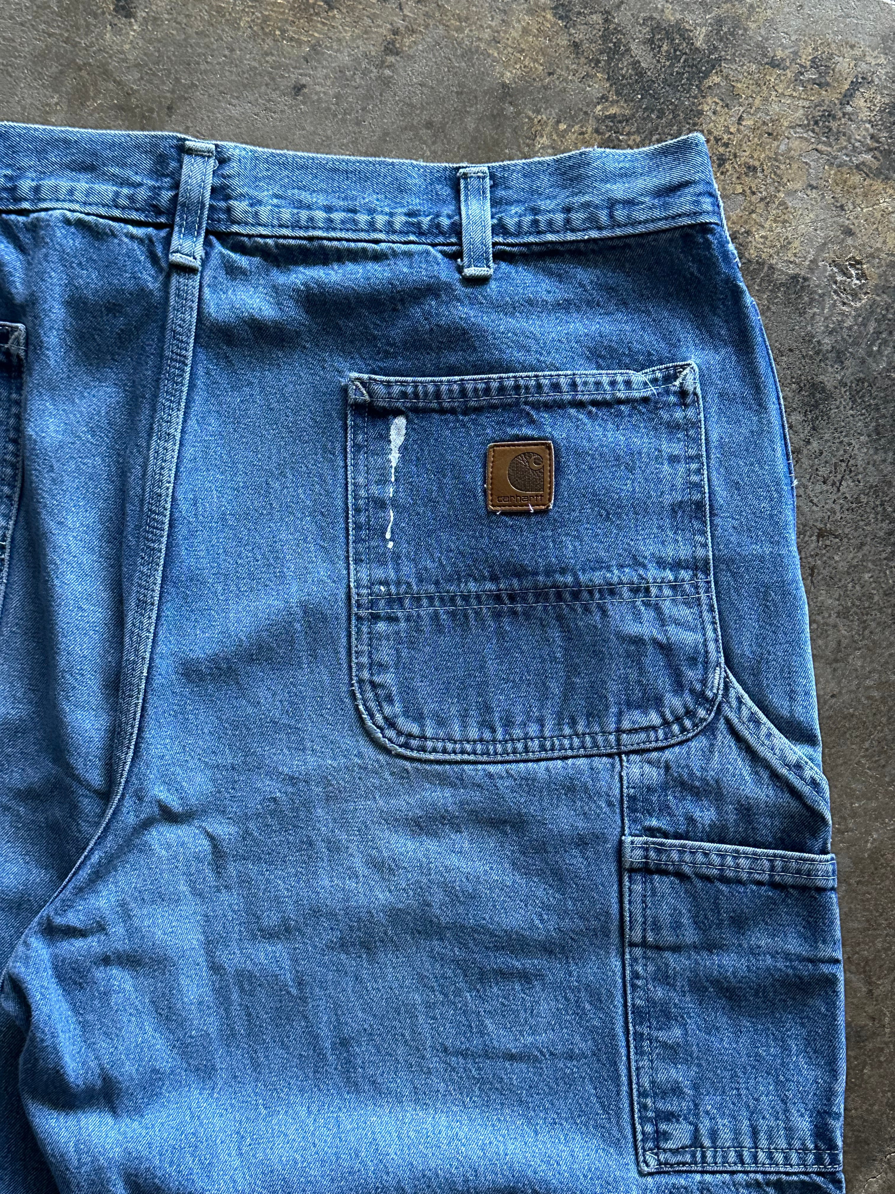 38x32 - Carhartt Distressed Denim Workwear Pants