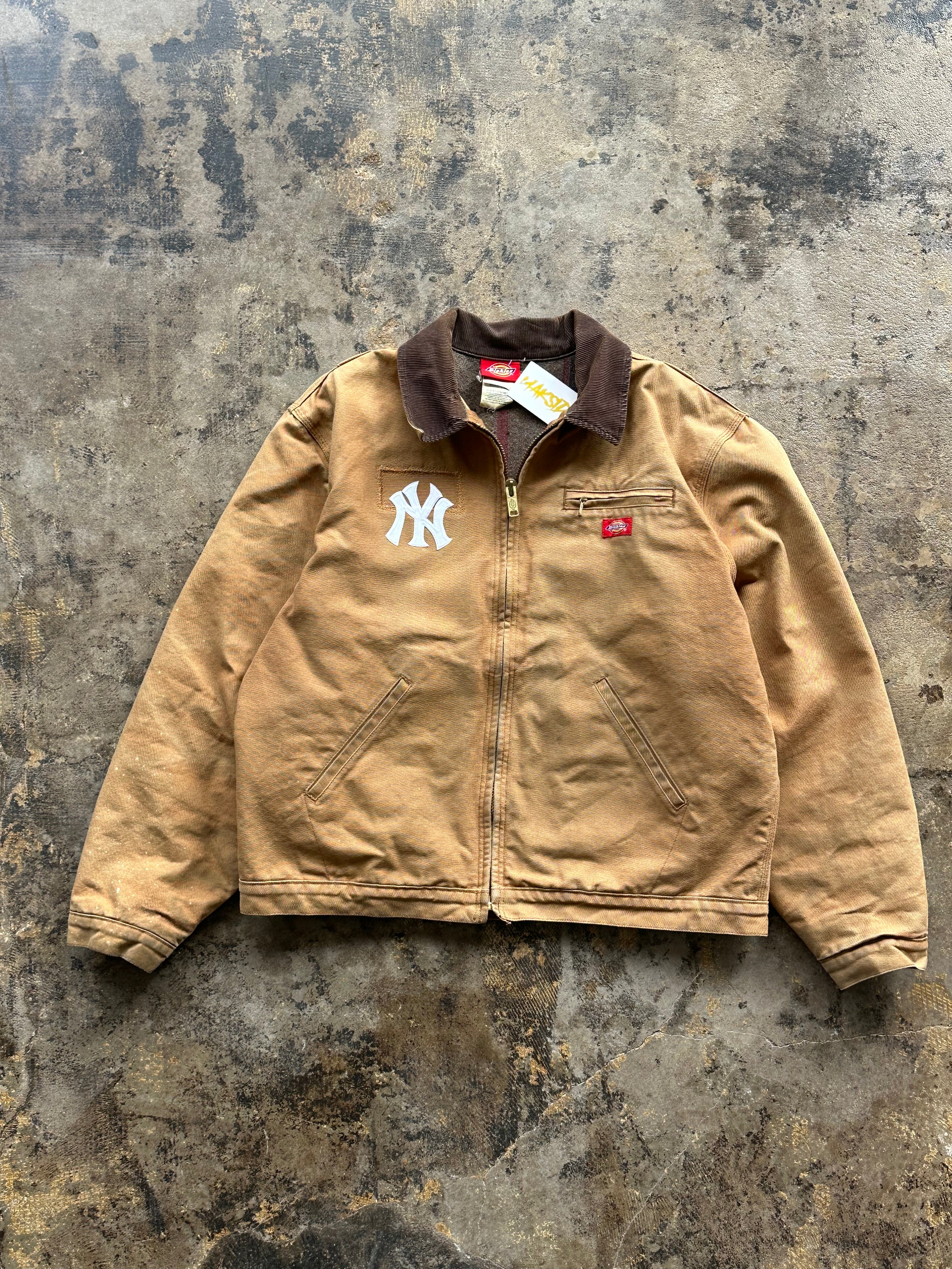 XL - NY Dickies Work Jacket – Duck Canvas / Brown Collar