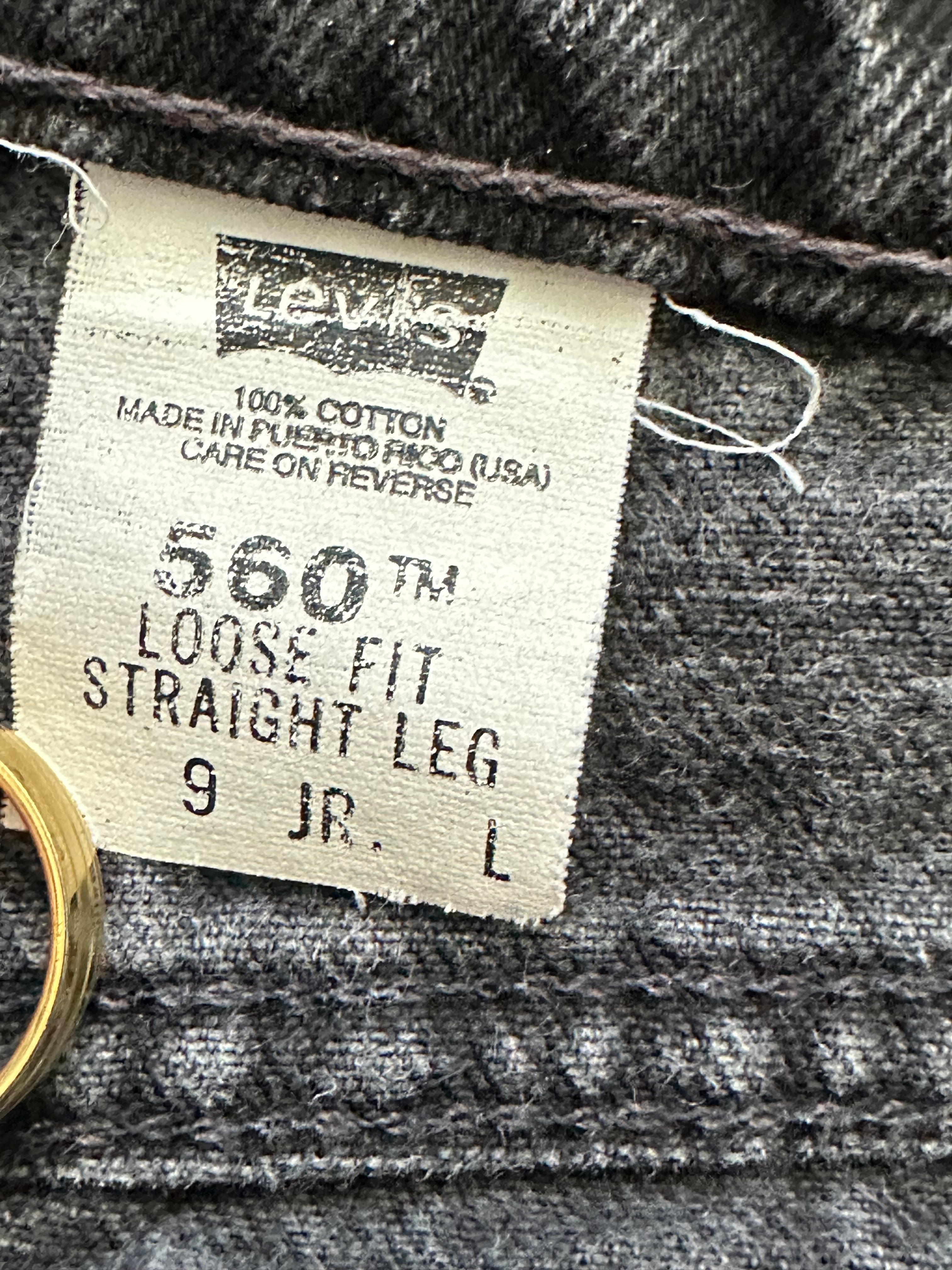 9 JR L - Vintage Levi’s 560 Black Denim Jeans