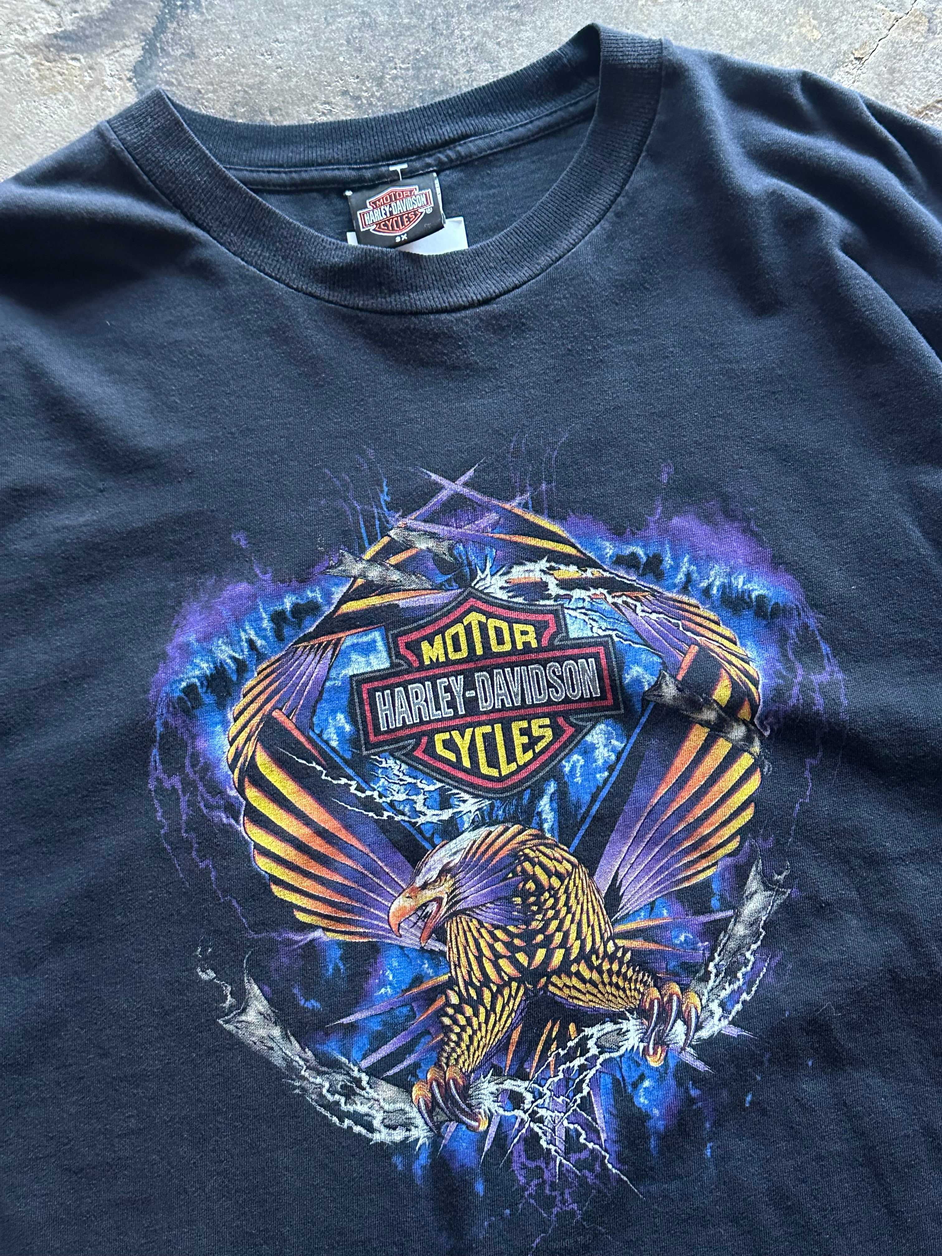 3XL - Vintage Harley-Davidson Dodge City KS Eagle Graphic T-Shirt