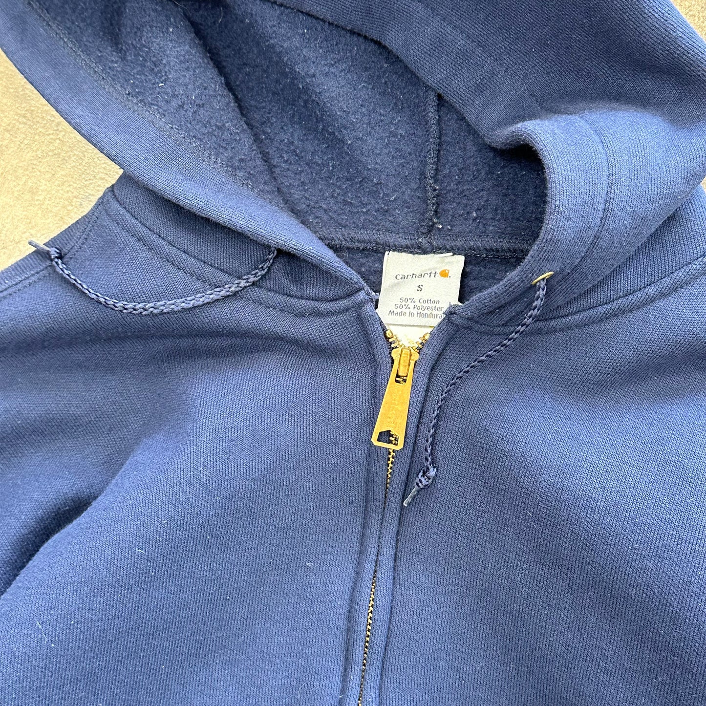 S - Navy Blue Carhartt Zip-Up Jacket