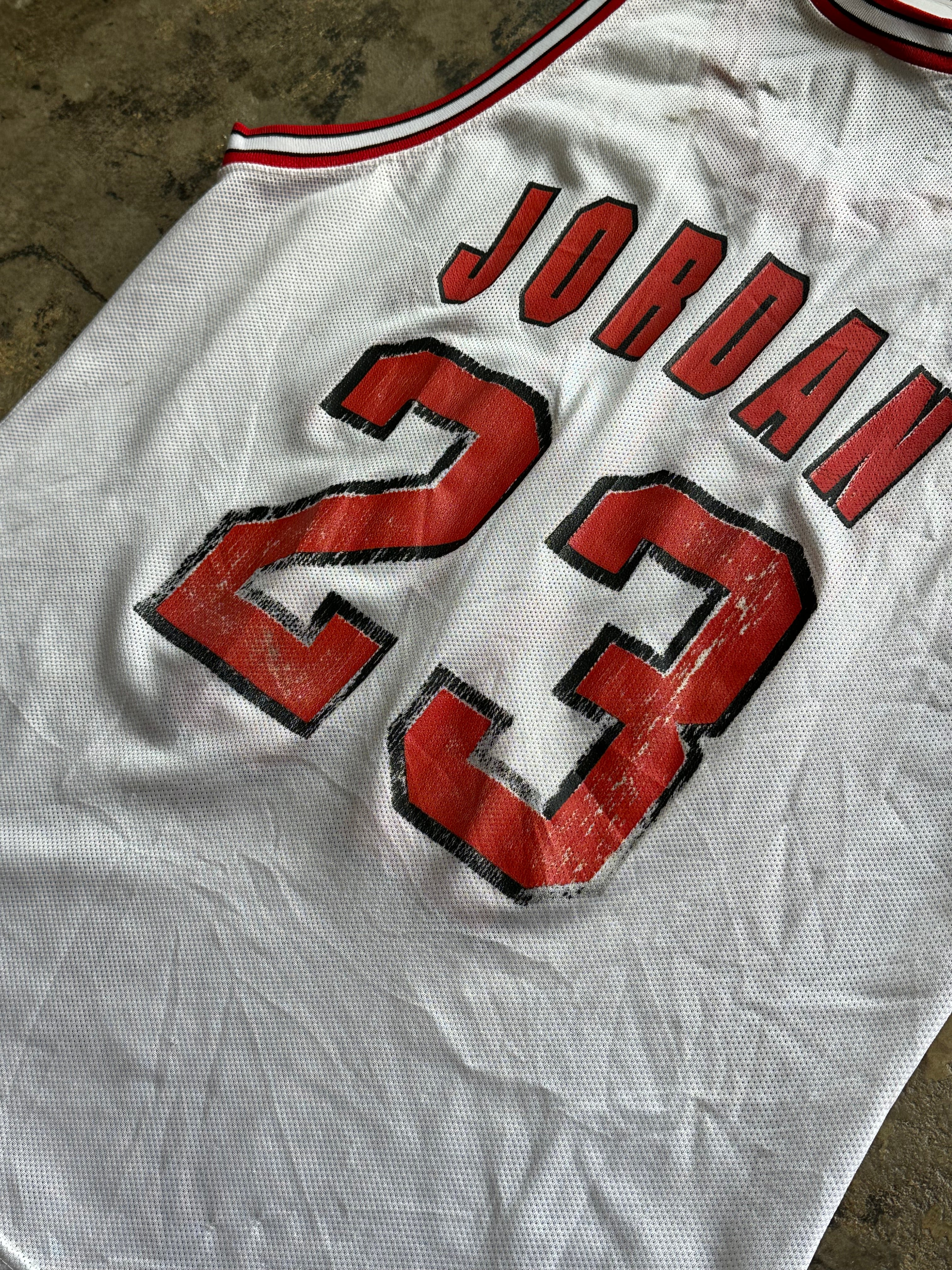 Vintage Champion Chicago Bulls #23 Jordan Jersey — Size 44 (Made in USA)