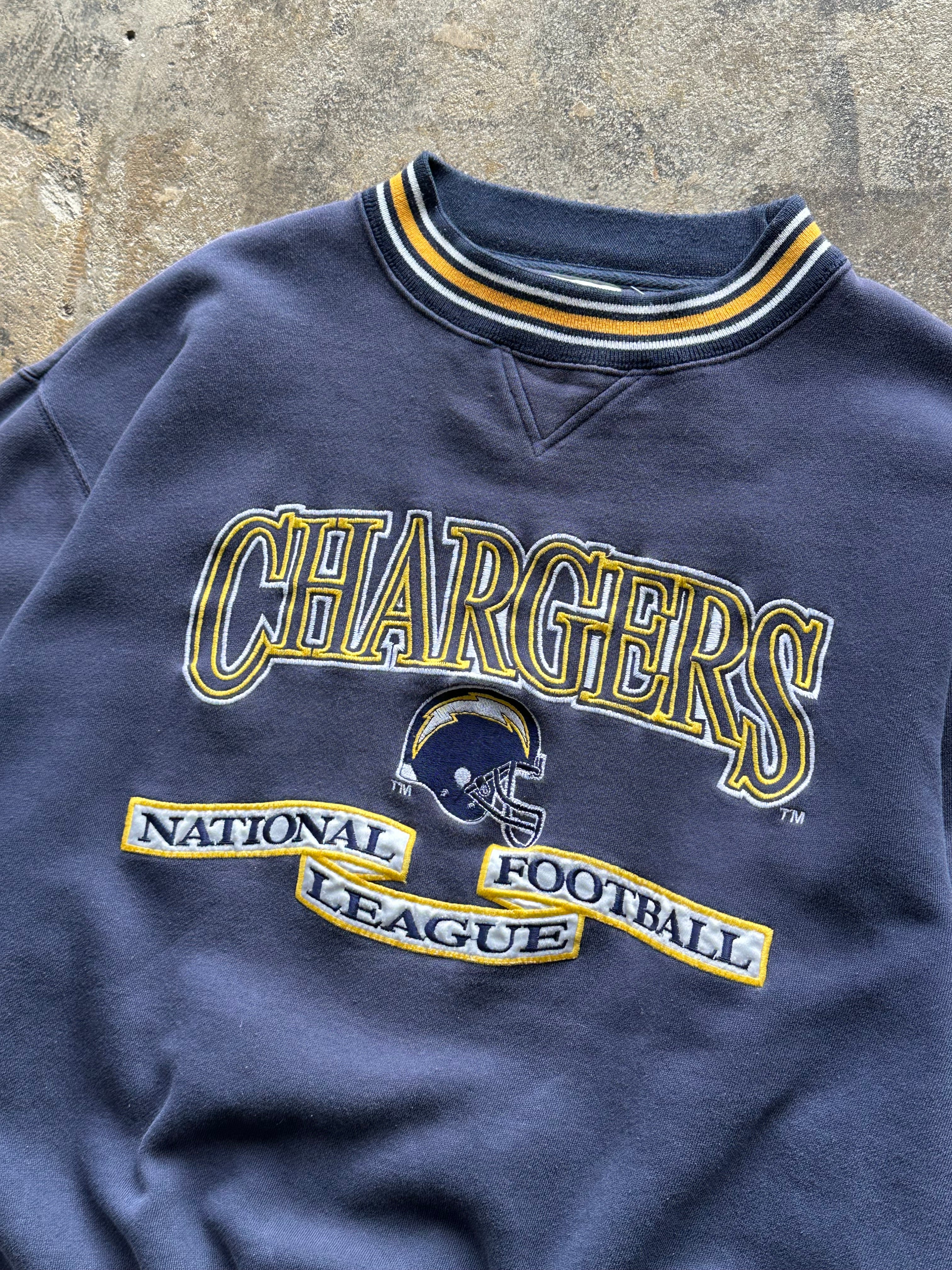 L - Vintage San Diego Chargers Crewneck – Logo Athletic / 90s / Embroidered