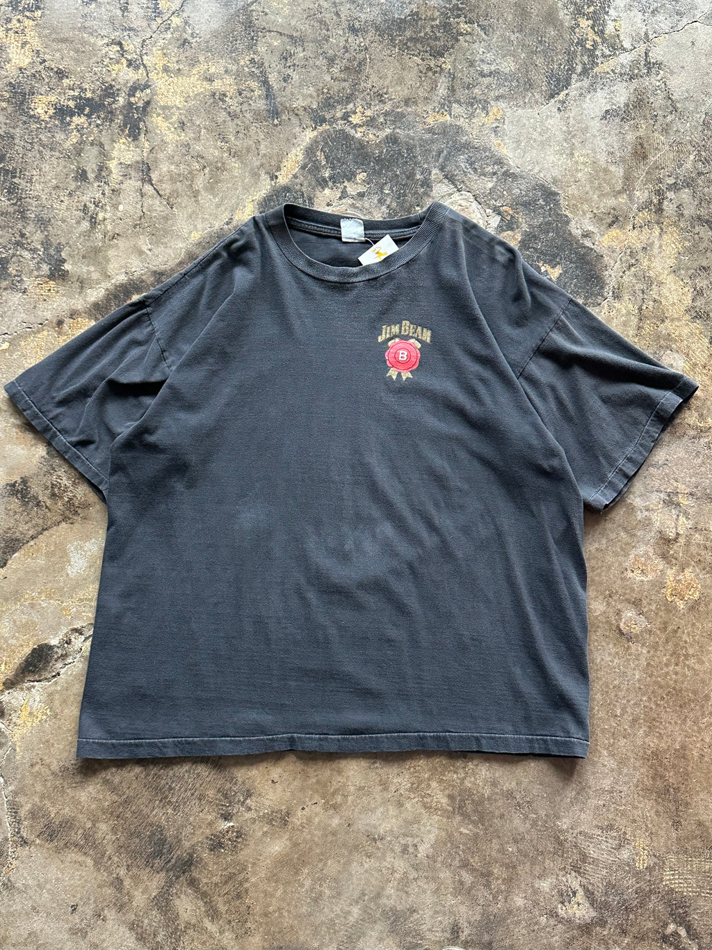 XL - Vintage Jim Beam Logo T-Shirt – Faded Black
