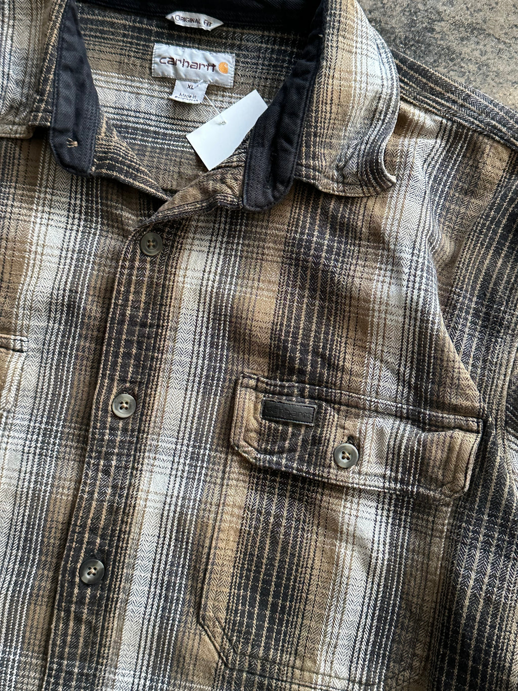 XL - Carhartt Plaid Flannel Shirt