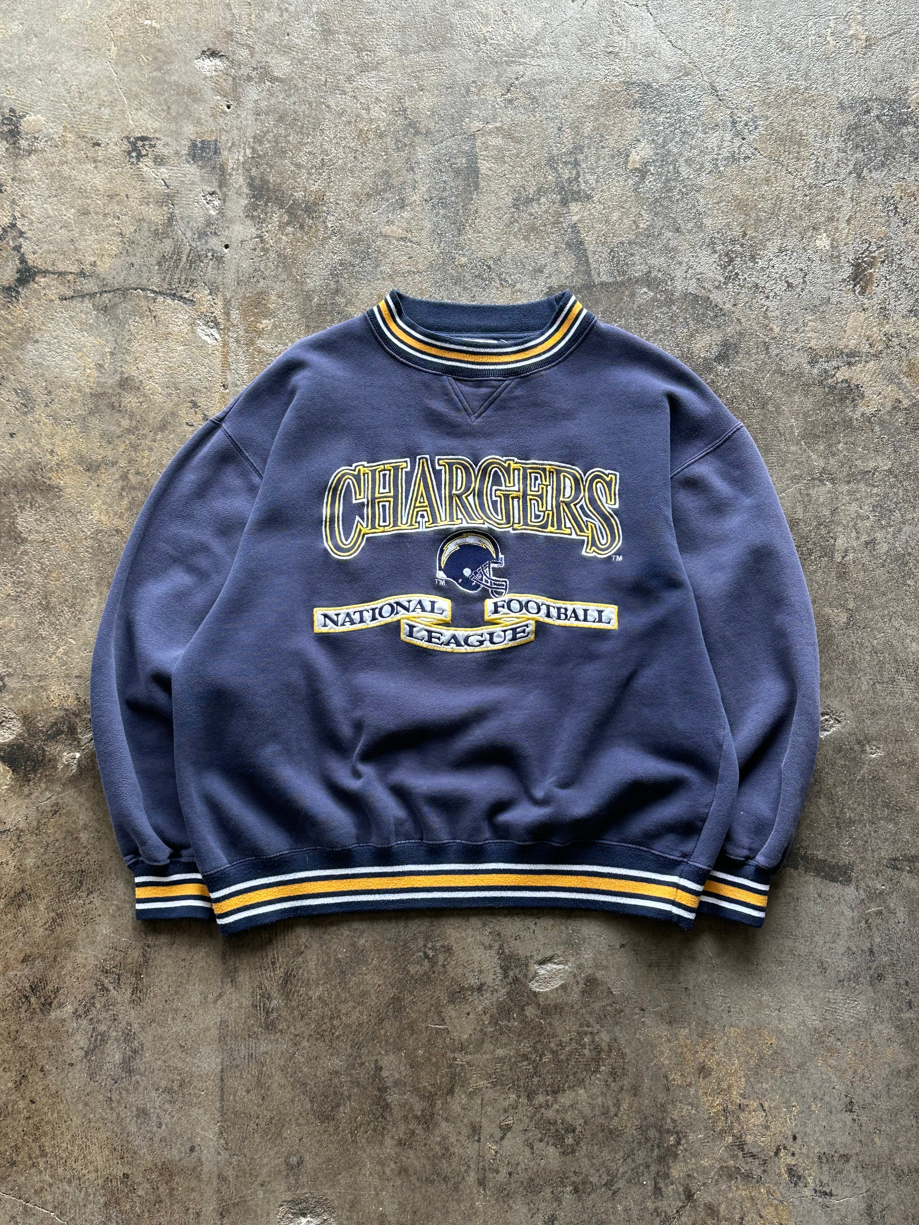 L - Vintage San Diego Chargers Crewneck – Logo Athletic / 90s / Embroidered