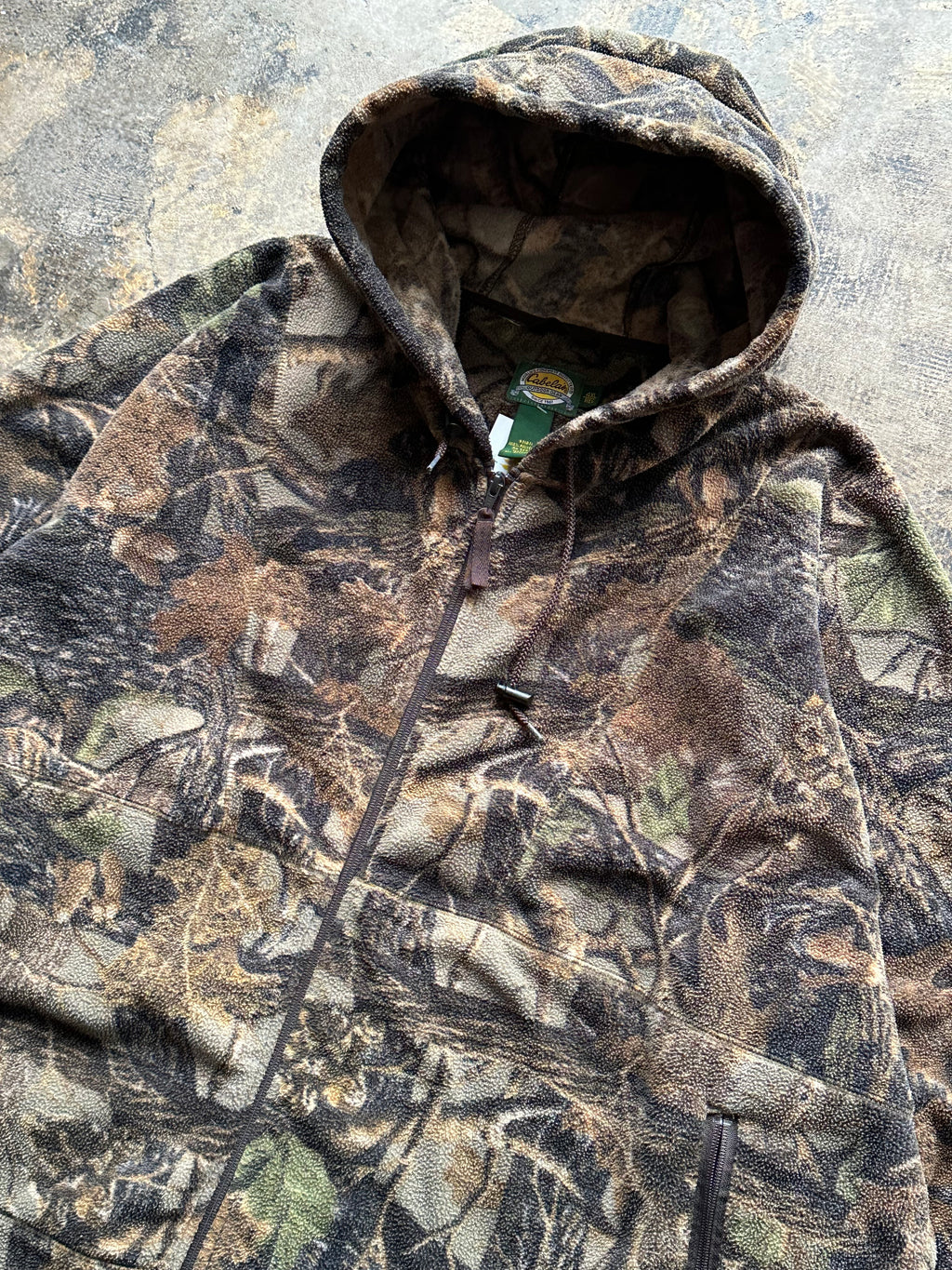 4XL - Cabela’s Fleece Camo Zip-Up Hoodie