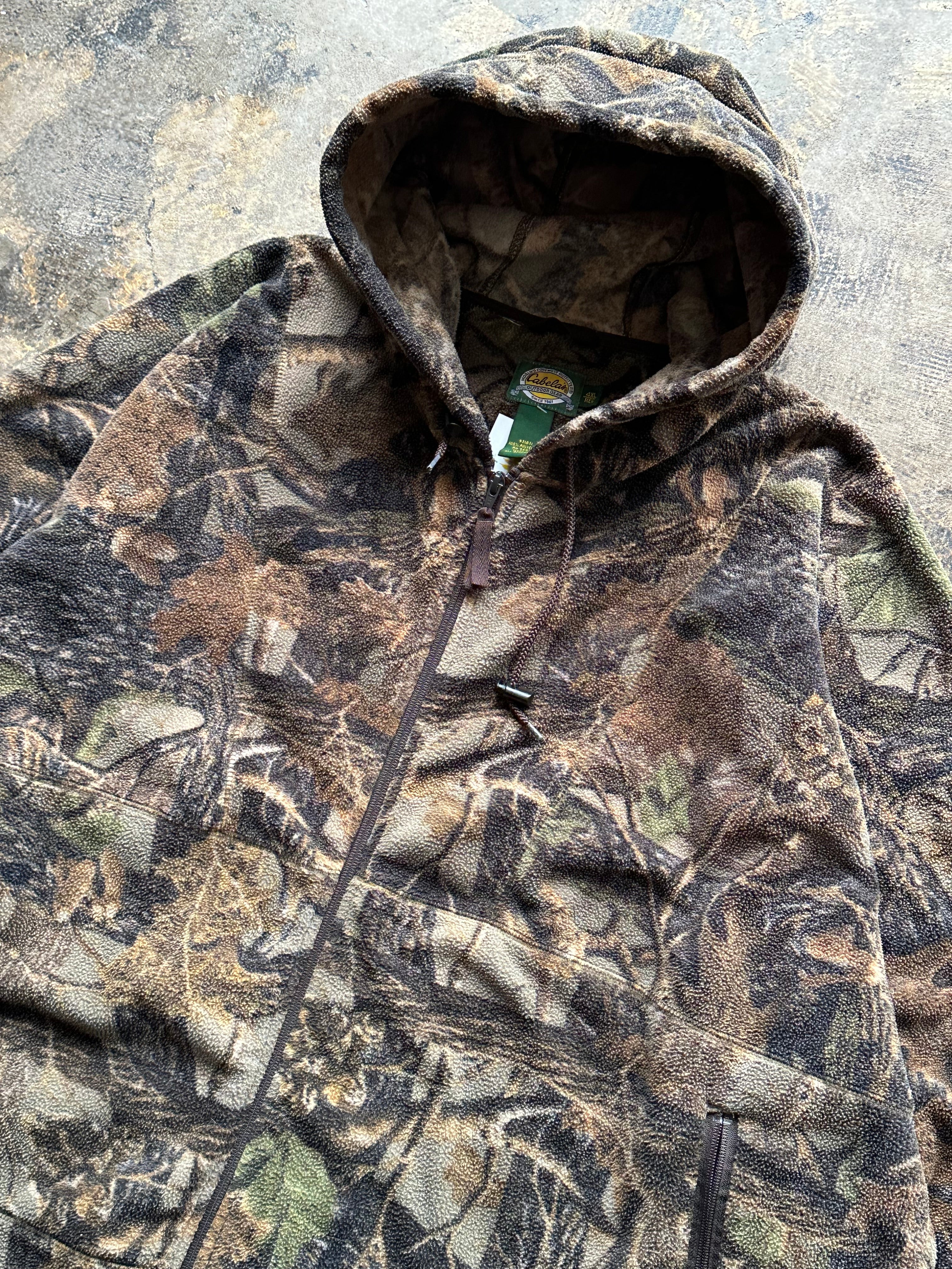 4XL - Cabela’s Fleece Camo Zip-Up Hoodie