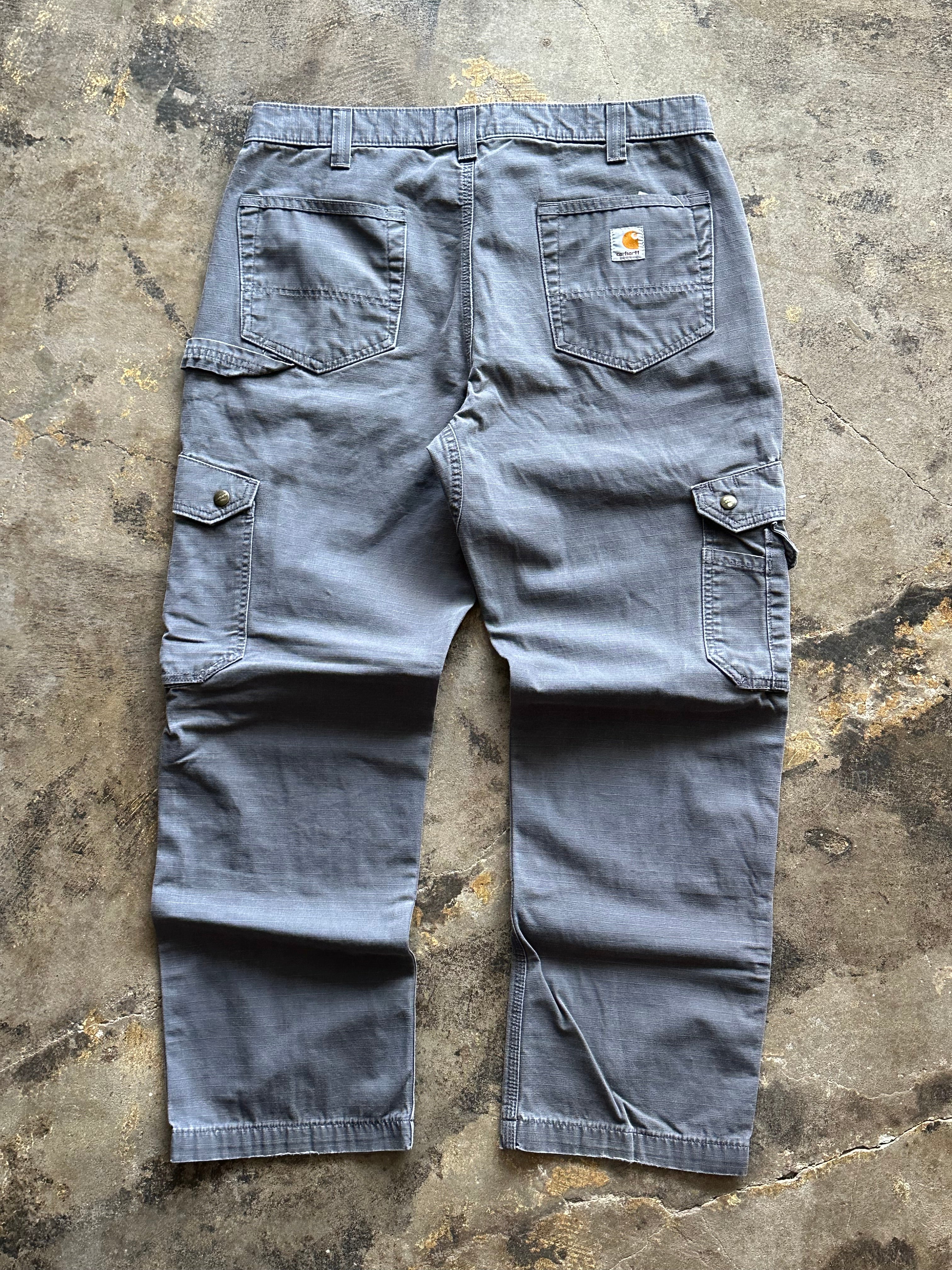38x30 - Carhartt Grey Utility Cargo Workwear Pants
