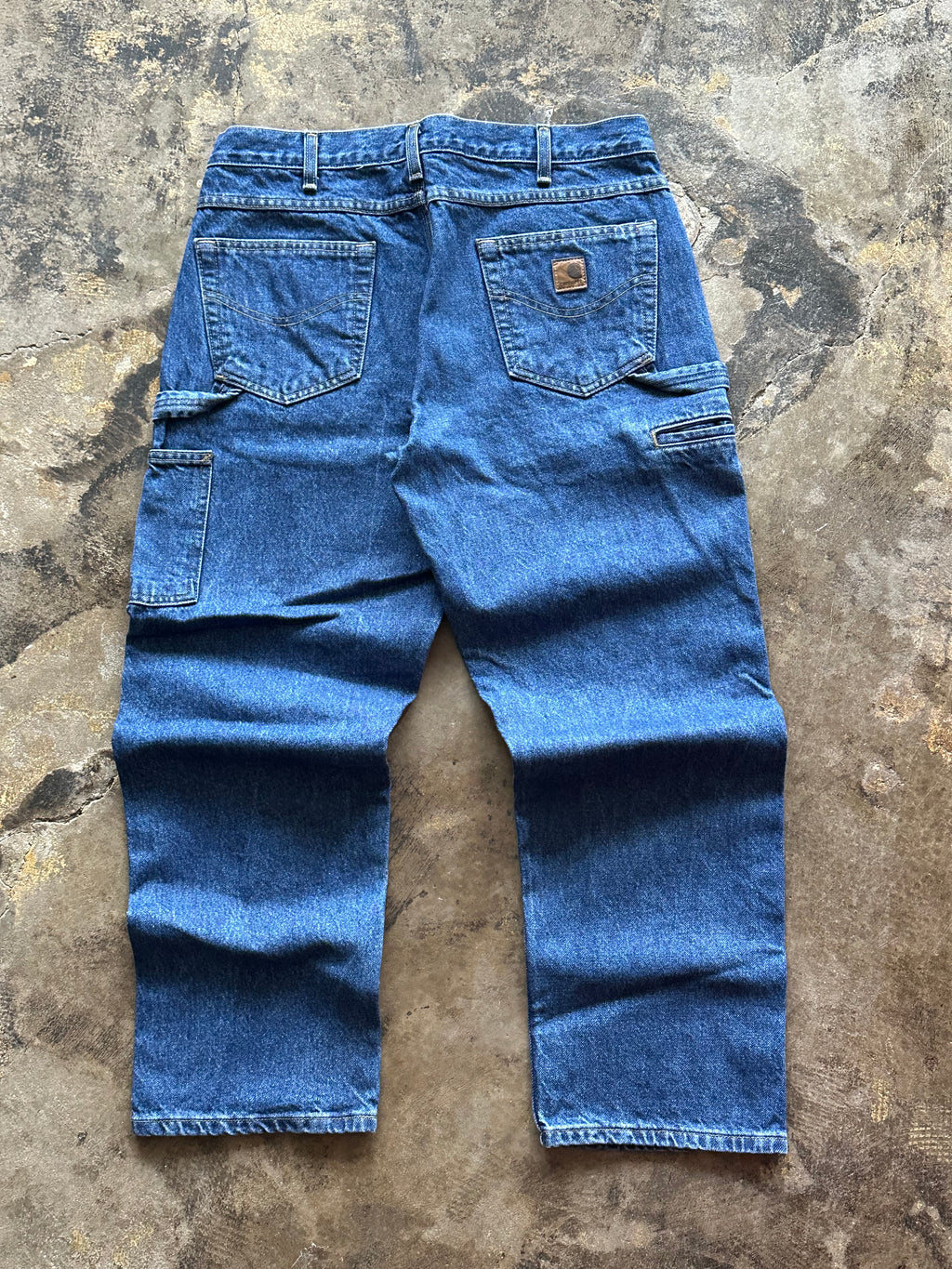 36x30 - Carhartt Blue Denim Carpenter Pants