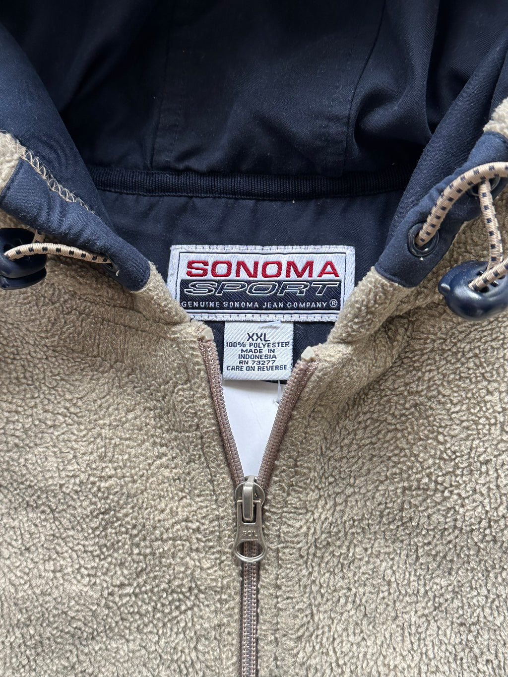 XXL - Vintage Sonoma Sport 1/4 Zip Fleece Hoodie