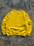 L - Vintage Nike Mini Swoosh Crewneck Sweatshirt – Mustard Yellow