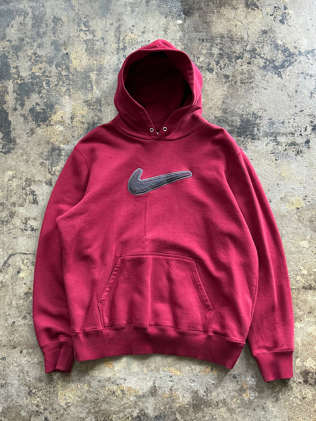 XL - Nike Maroon Embroidered Swoosh Hoodie