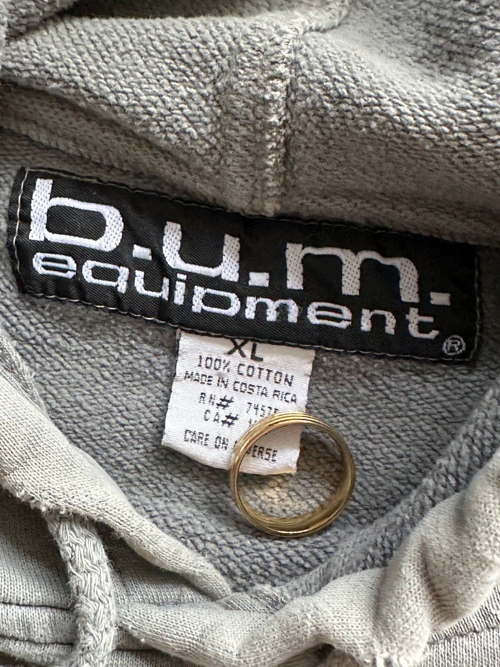 XL - Vintage B.U.M. Equipment Distressed Hoodie