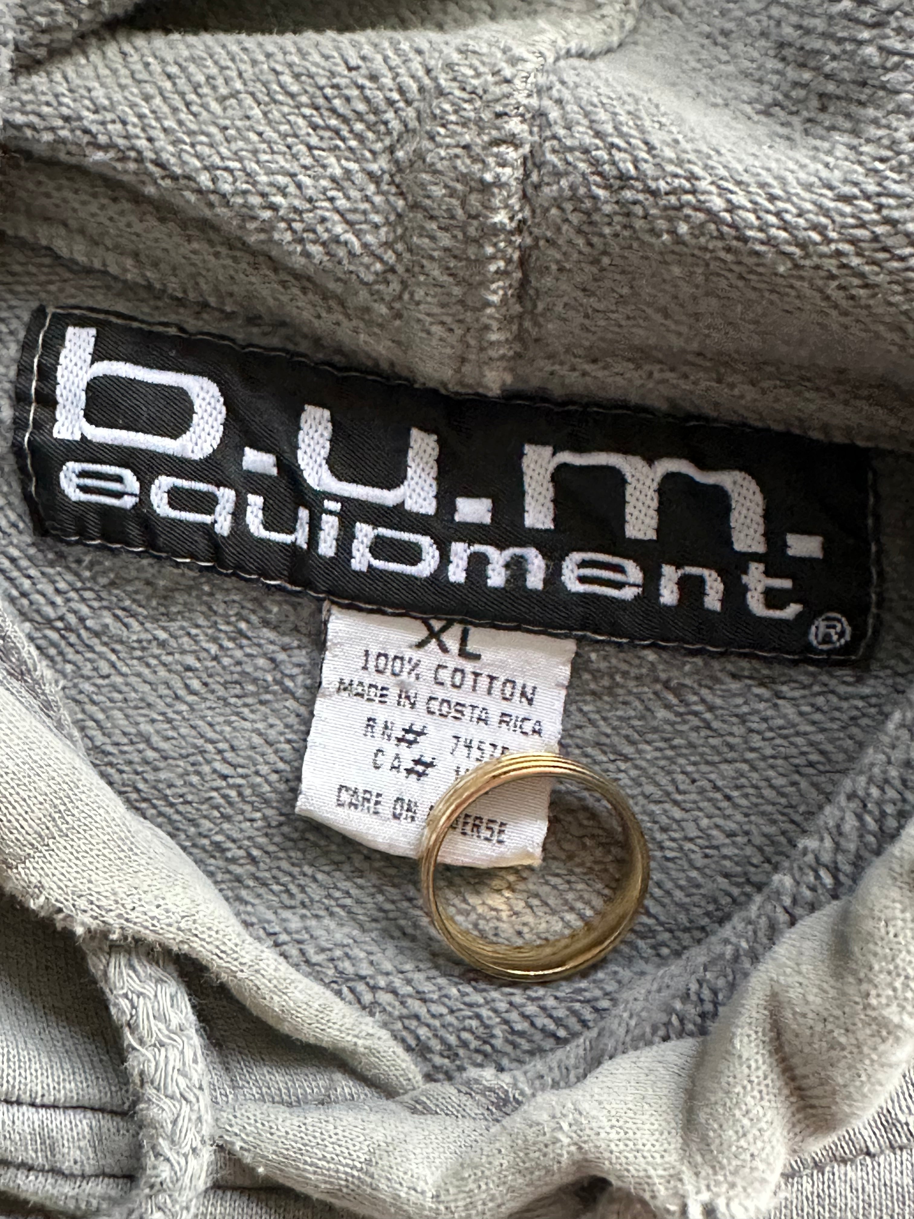 XL - Vintage B.U.M. Equipment Distressed Hoodie
