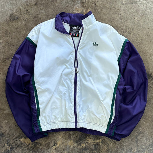 S - White & Purple Adidas Jacket