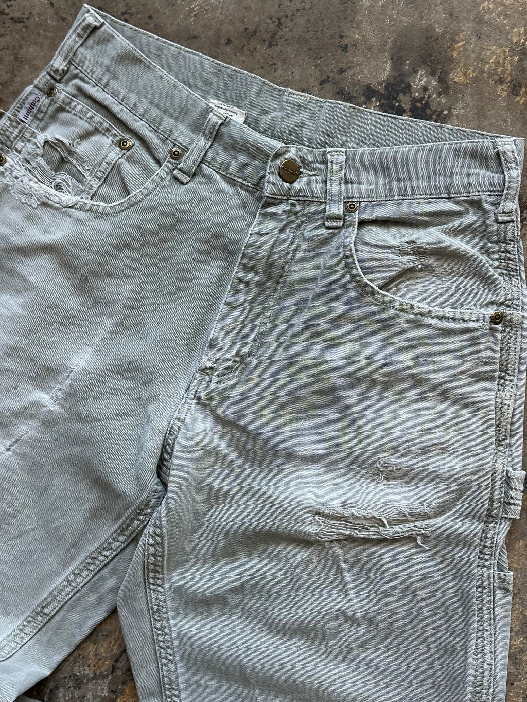 28x32 - Carhartt Distressed Tan Utility Pants