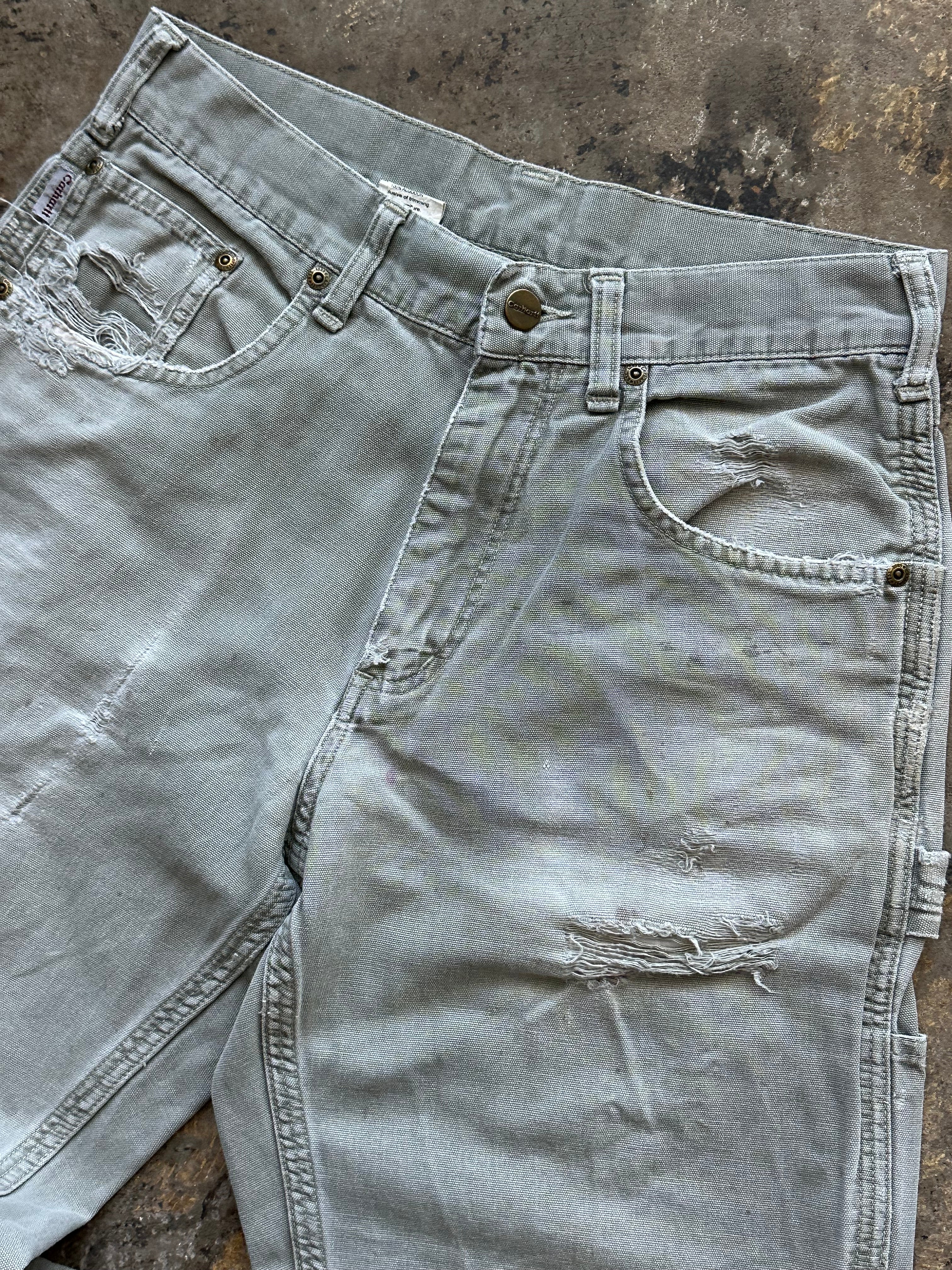 28x32 - Carhartt Distressed Tan Utility Pants