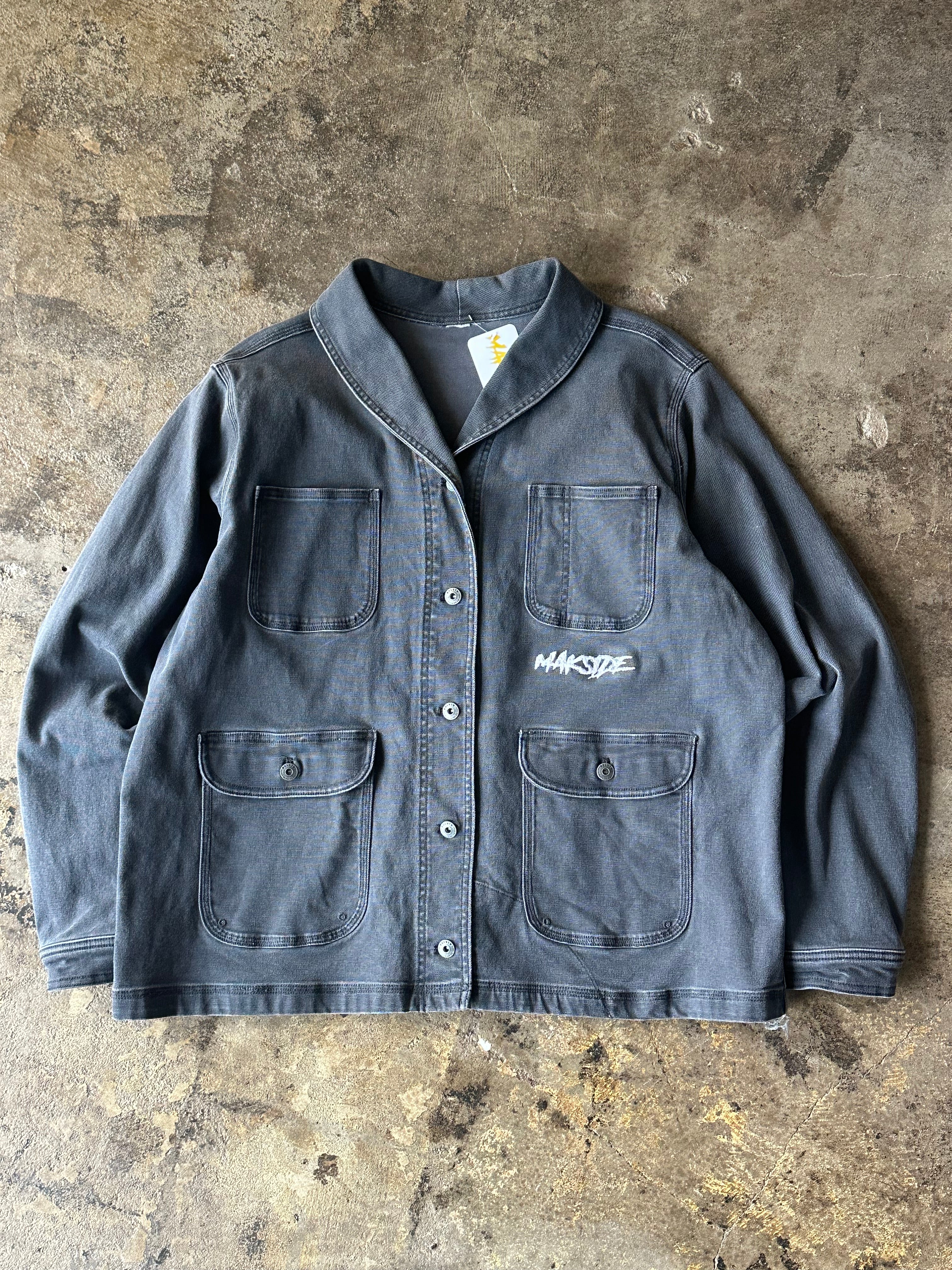 L - Makside Workwear Jacket – Faded Black Chore Coat