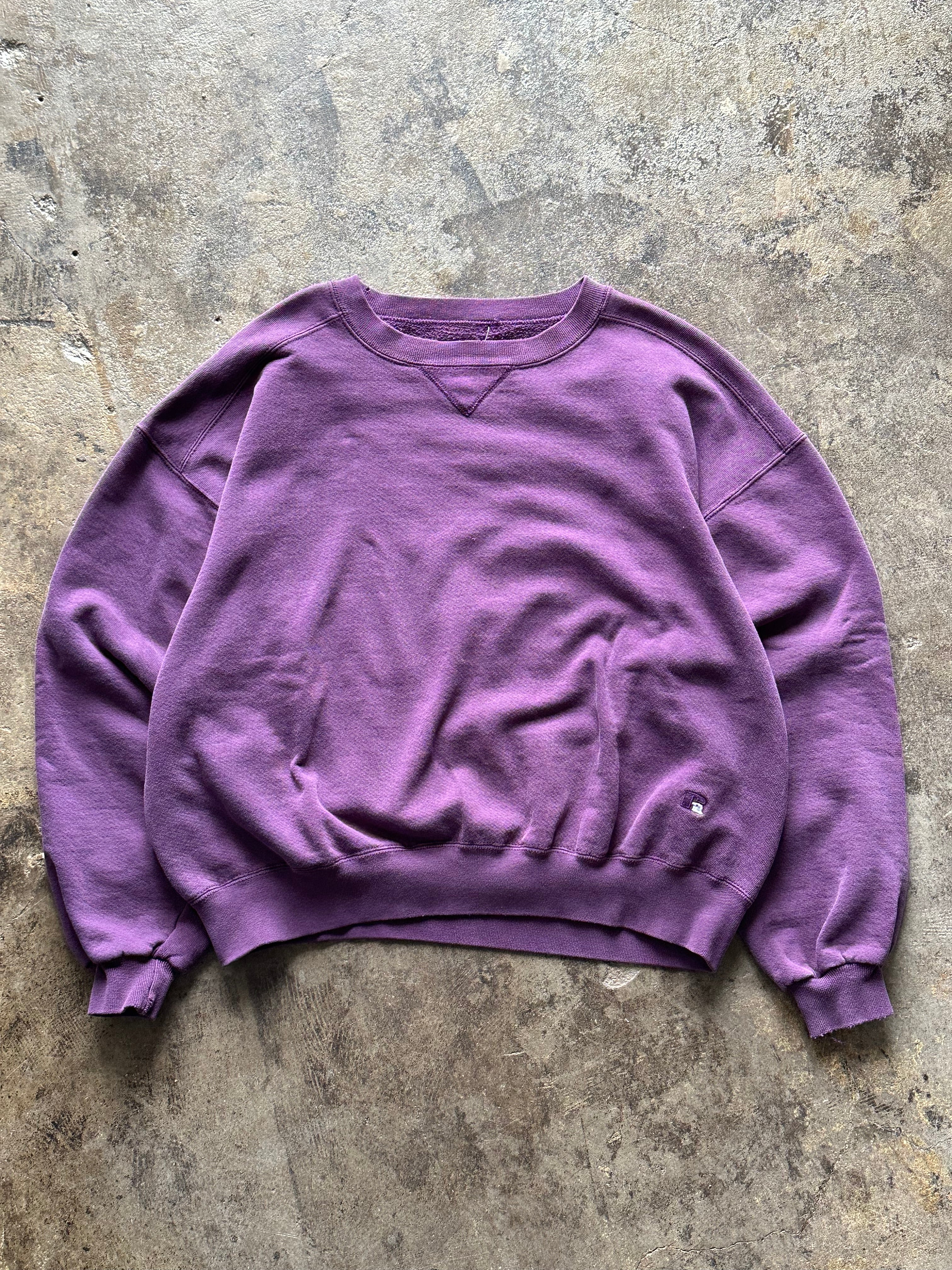 L - Vintage Russell Athletic Purple Crewneck Sweatshirt