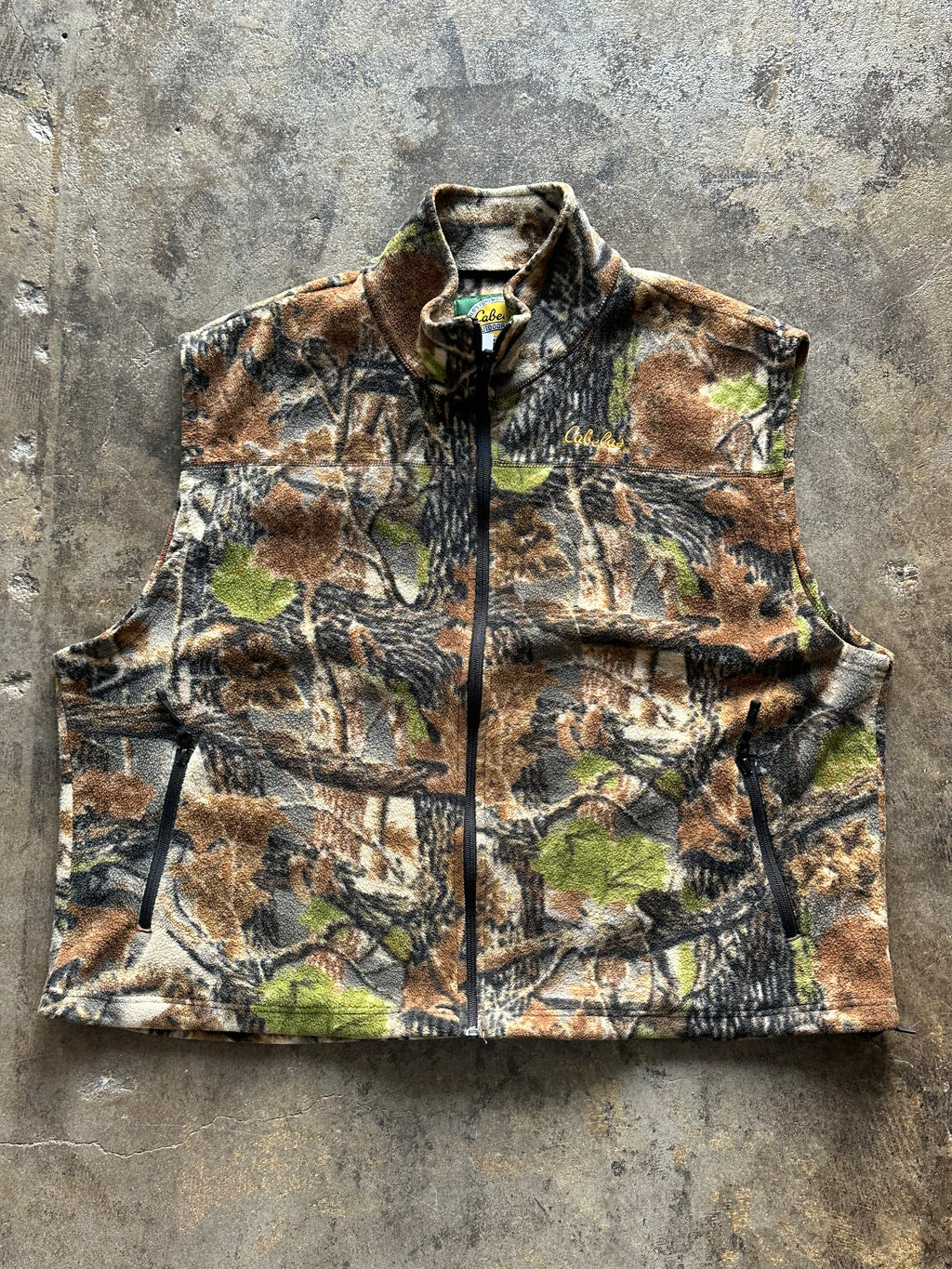 3XL - Vintage Cabela’s Camo Fleece Vest