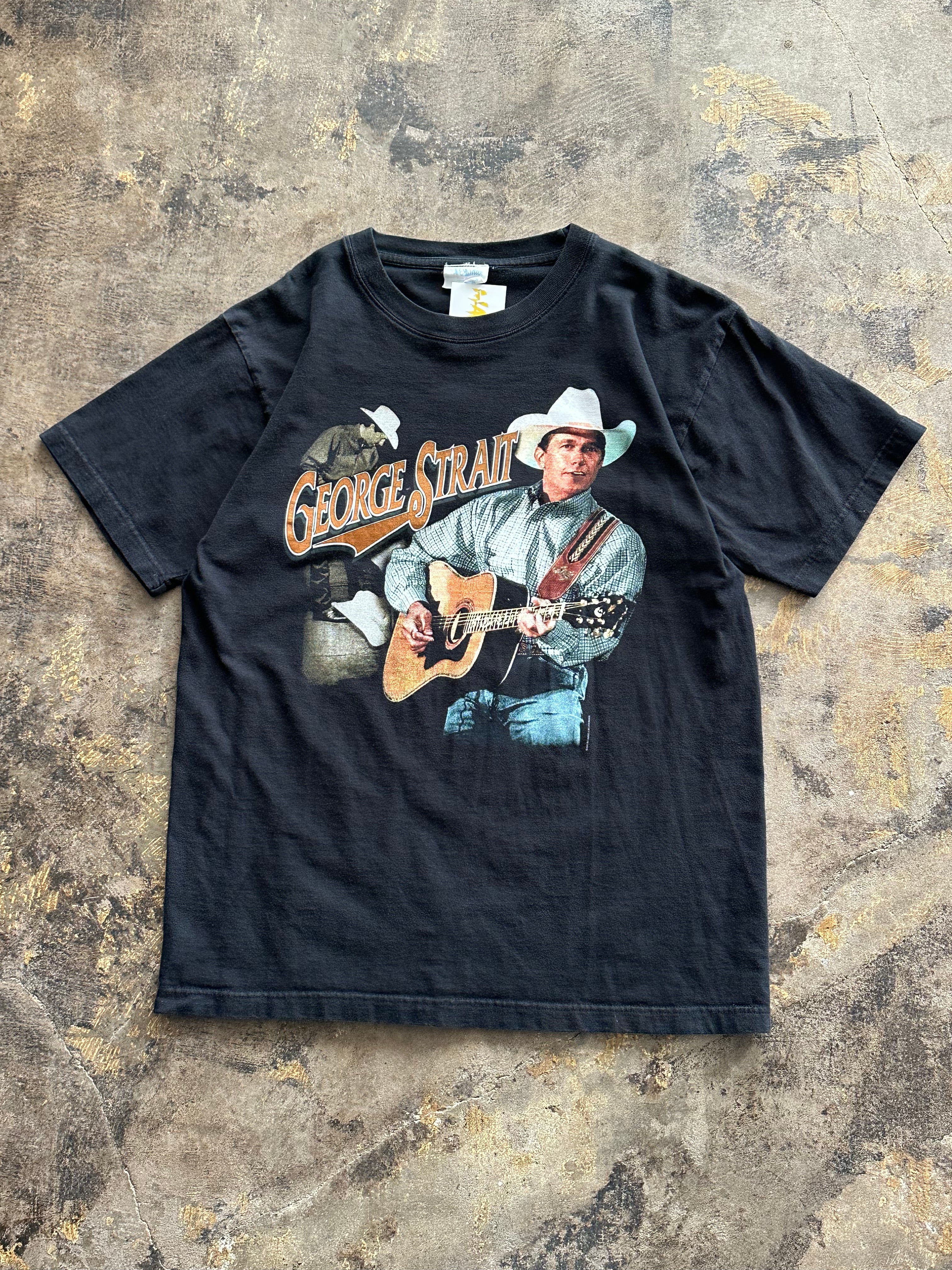 L - George Strait Graphic T-Shirt – Black Country Music Tee