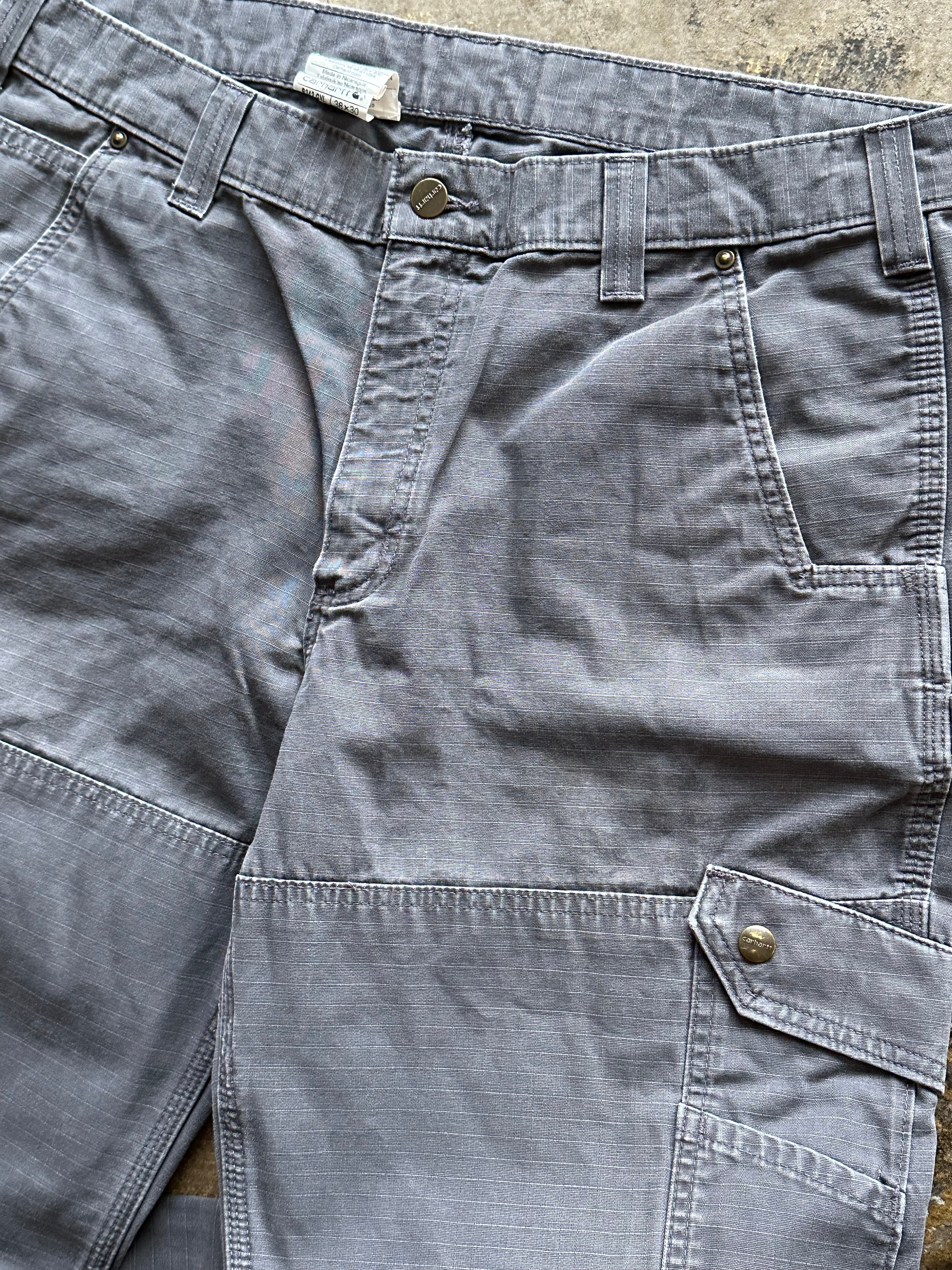 38x30 - Carhartt Grey Utility Cargo Workwear Pants