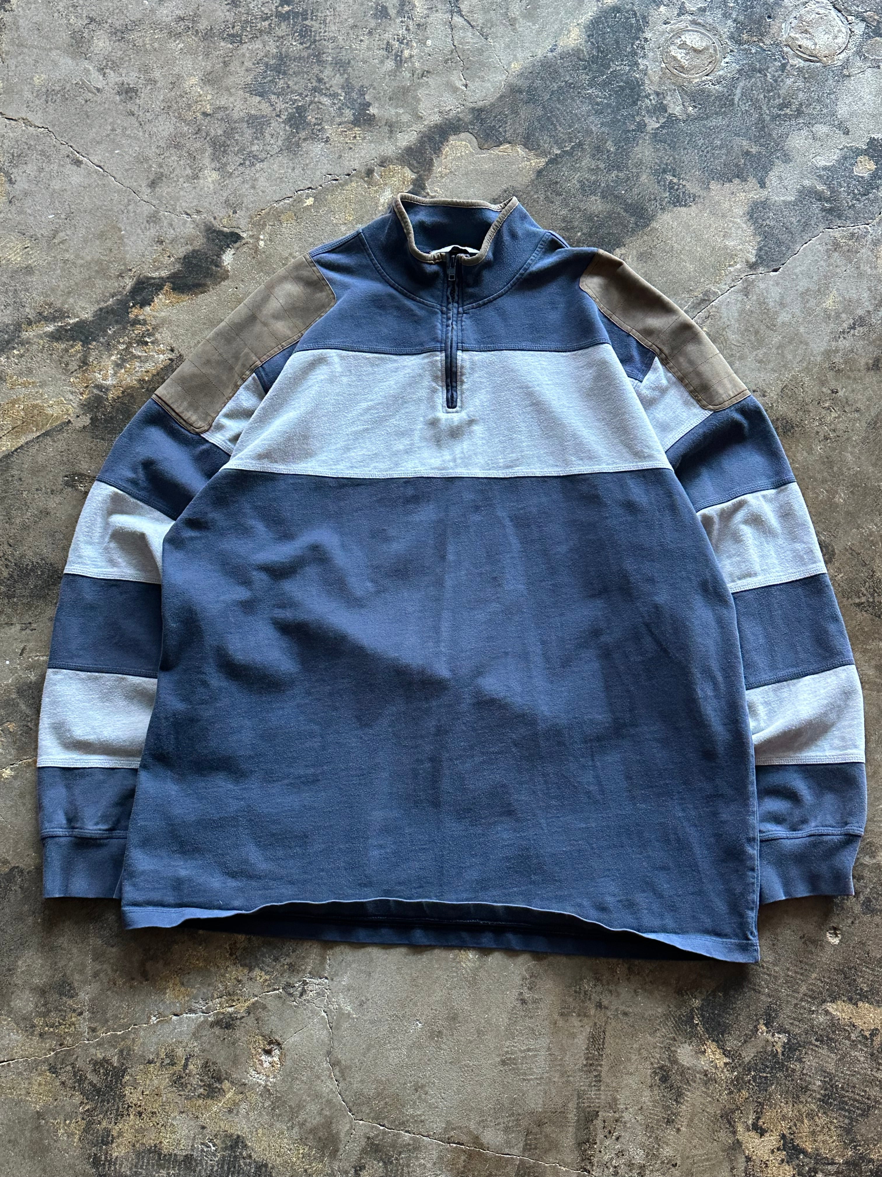 XL - Vintage Orvis Colorblock Quarter Zip Pullover